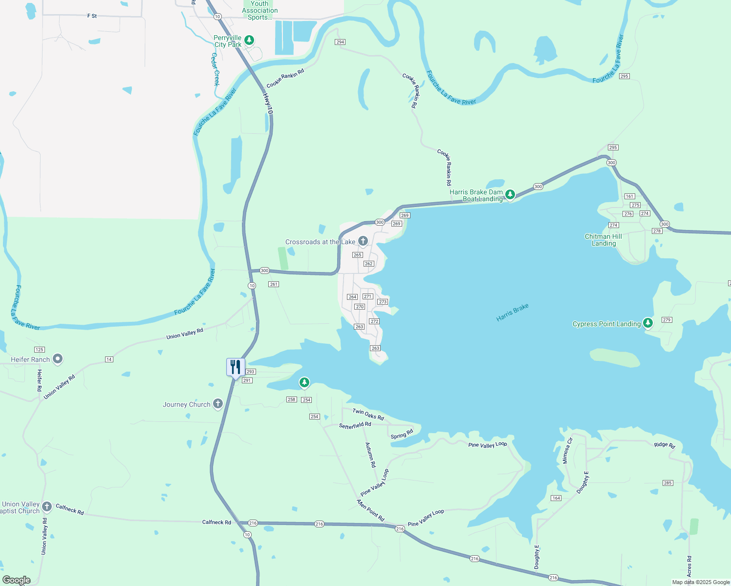 map of restaurants, bars, coffee shops, grocery stores, and more near 7 Trout Street in Perryville