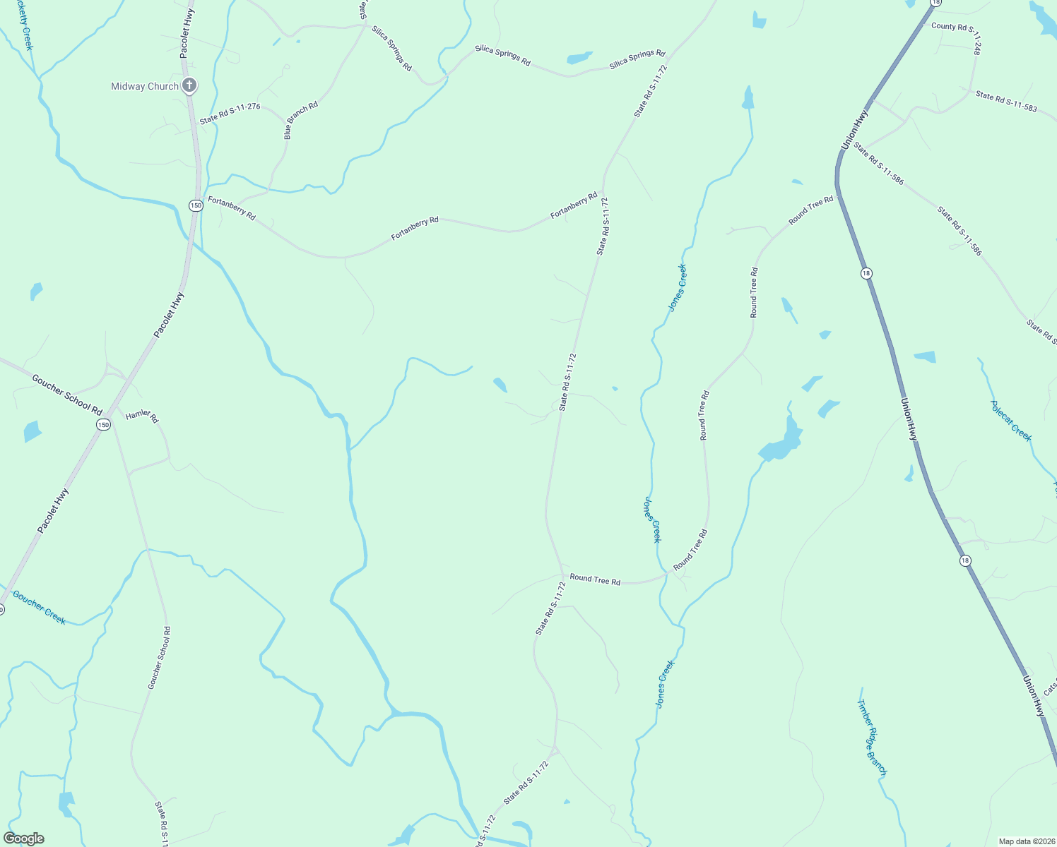 map of restaurants, bars, coffee shops, grocery stores, and more near 906 State Road S-11-72 in Gaffney