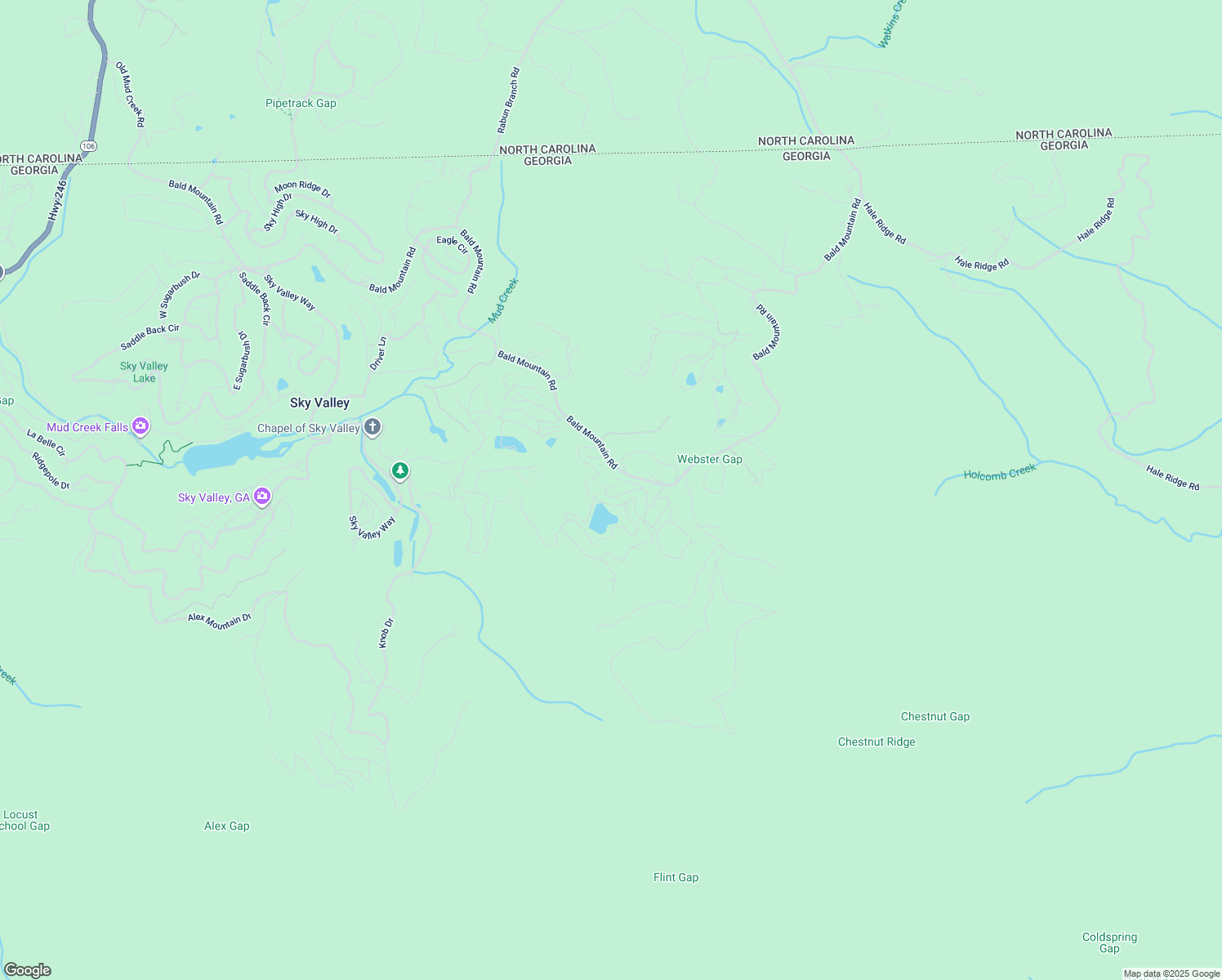 map of restaurants, bars, coffee shops, grocery stores, and more near 12 Aspen Lane in Dillard