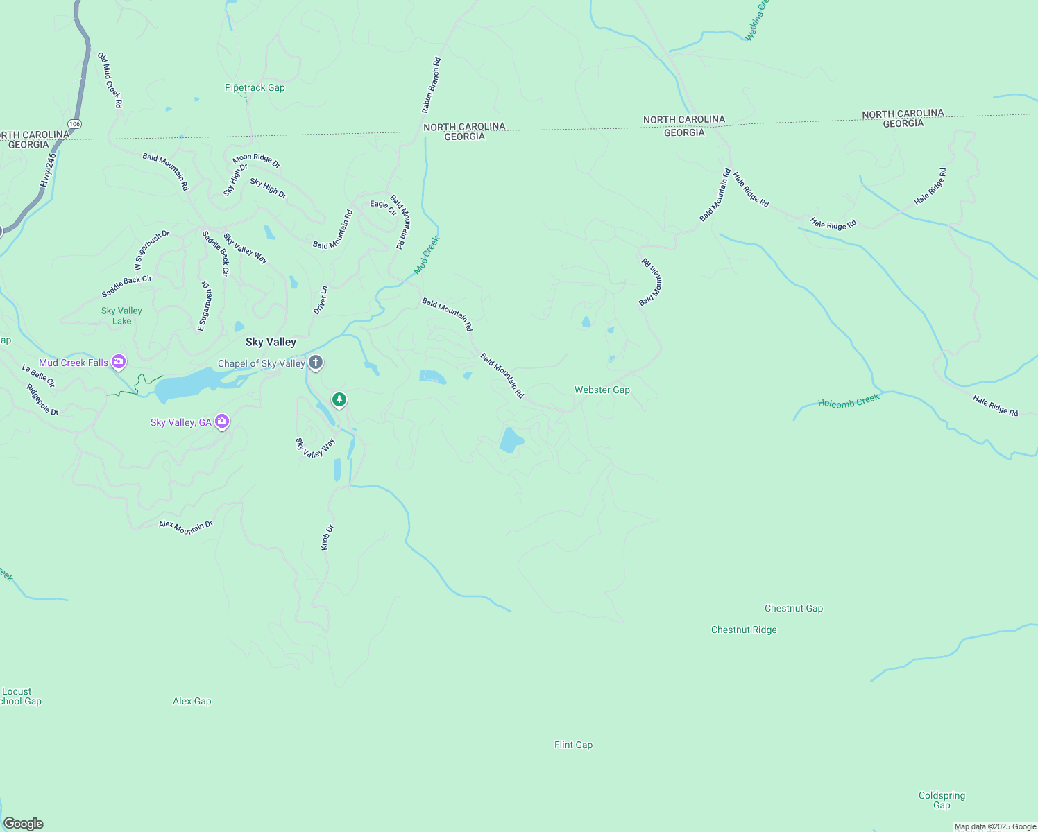 map of restaurants, bars, coffee shops, grocery stores, and more near 12 Aspen Lane in Dillard