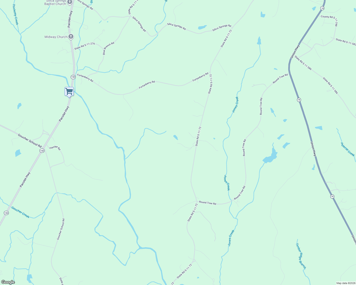map of restaurants, bars, coffee shops, grocery stores, and more near 898 State Road S-11-72 in Gaffney