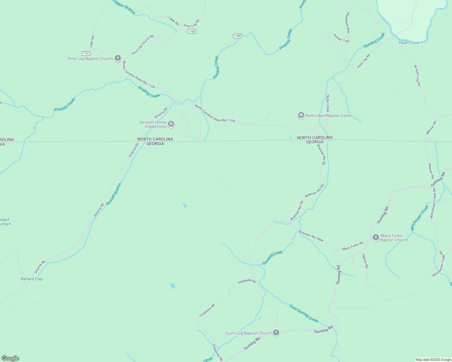 map of restaurants, bars, coffee shops, grocery stores, and more near 587-699 Ray Drive in Young Harris
