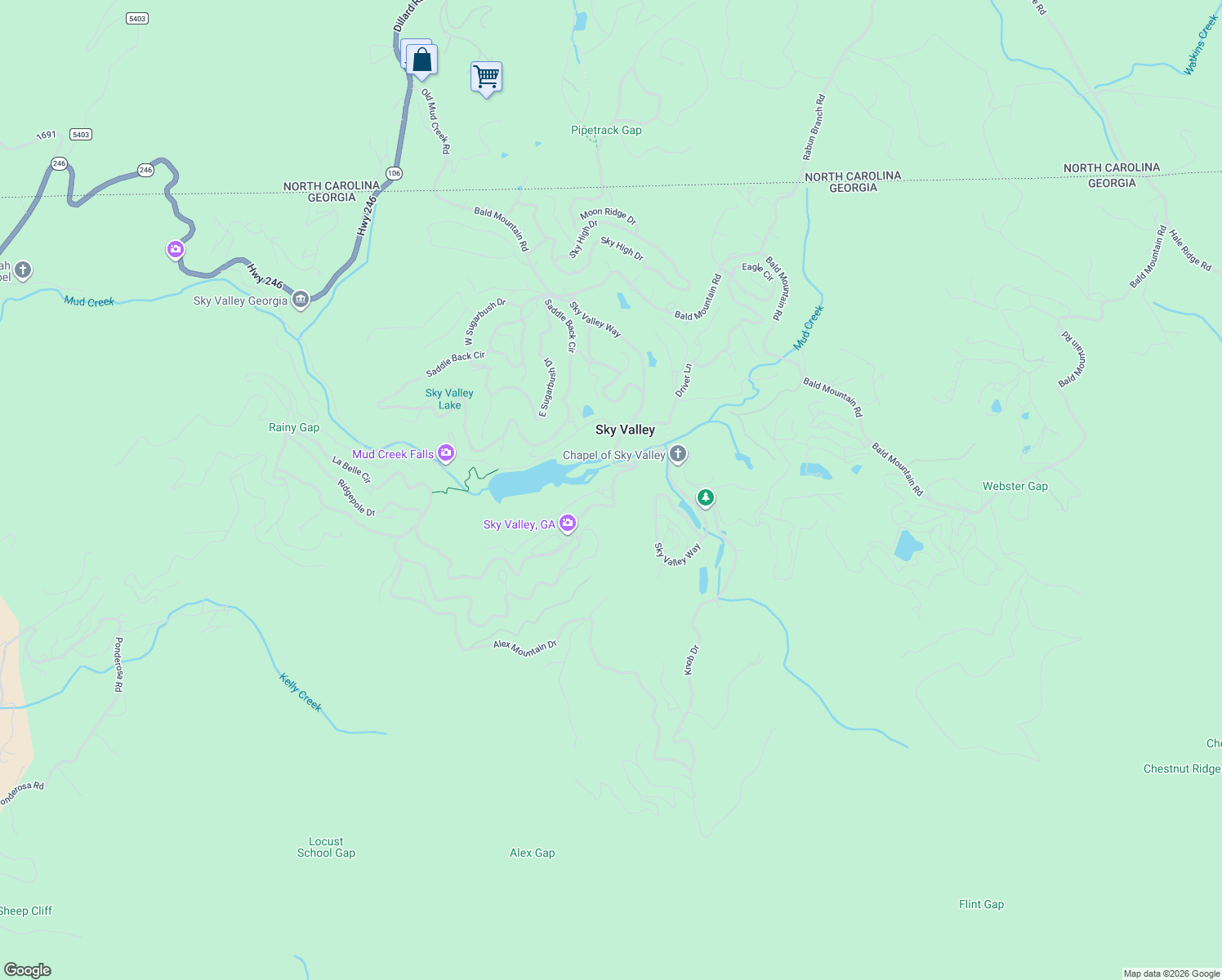 map of restaurants, bars, coffee shops, grocery stores, and more near in Sky Valley