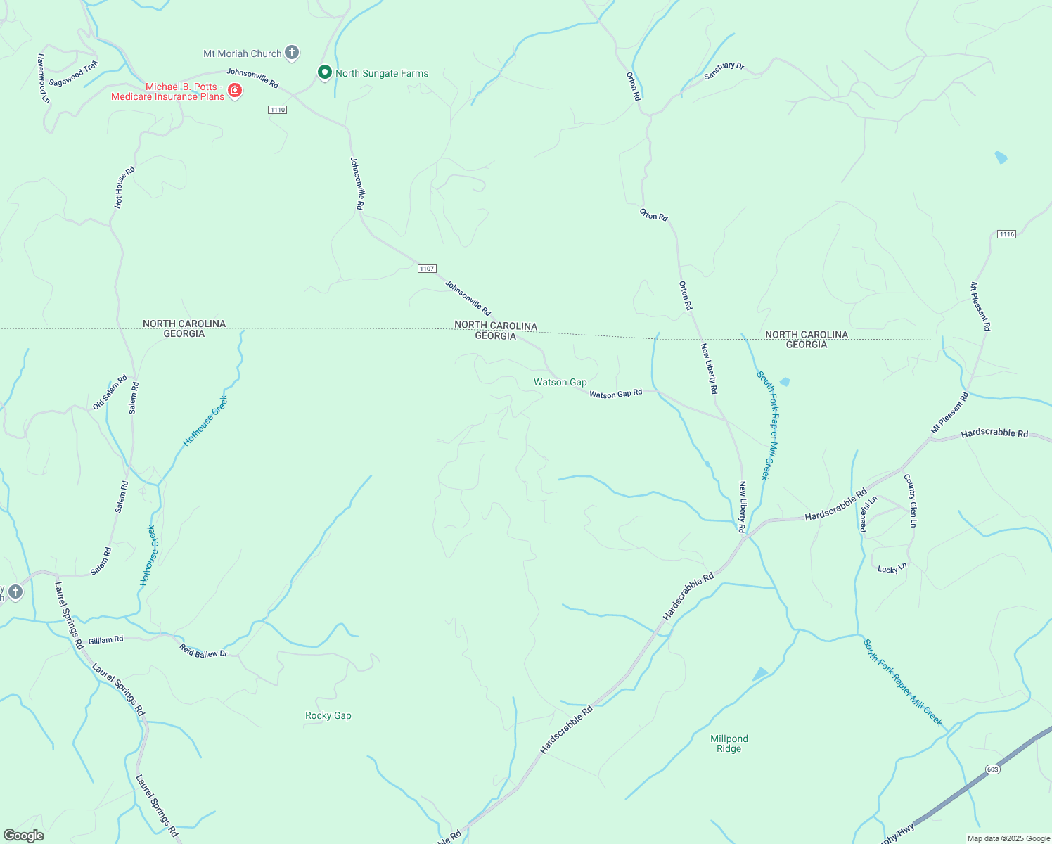 map of restaurants, bars, coffee shops, grocery stores, and more near 56 Kennebec Drive in Mineral Bluff