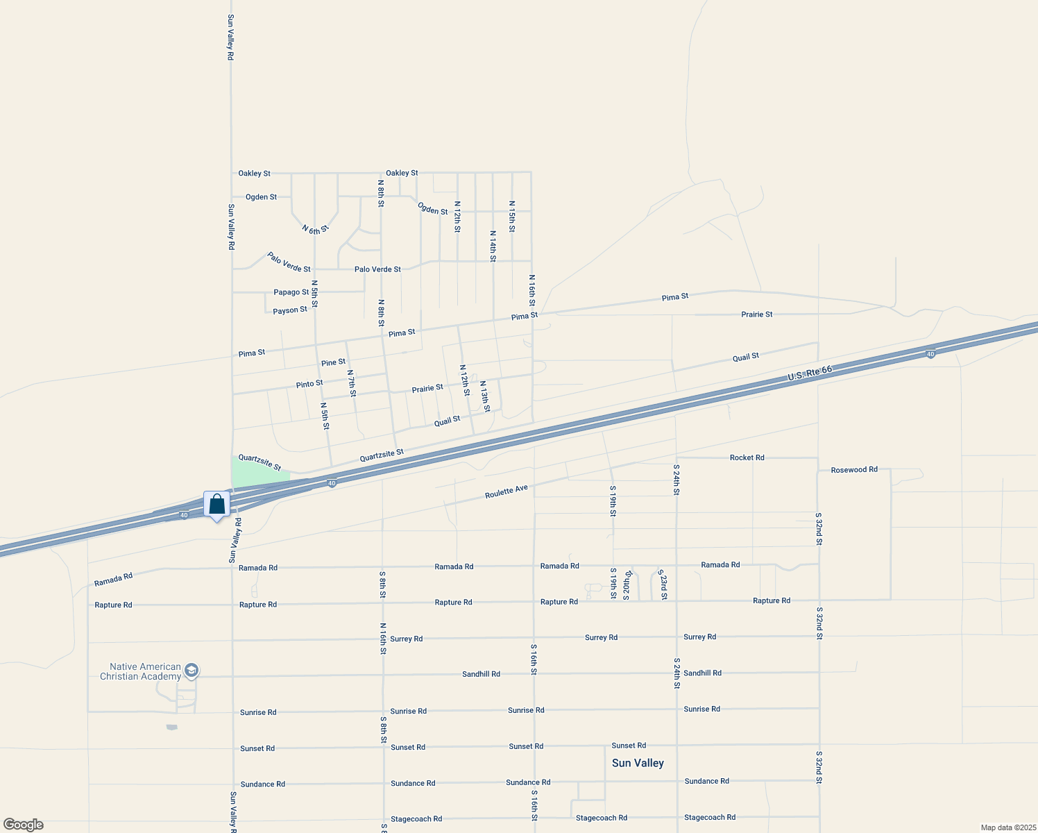 map of restaurants, bars, coffee shops, grocery stores, and more near 7798 Quartzsite Street in Holbrook