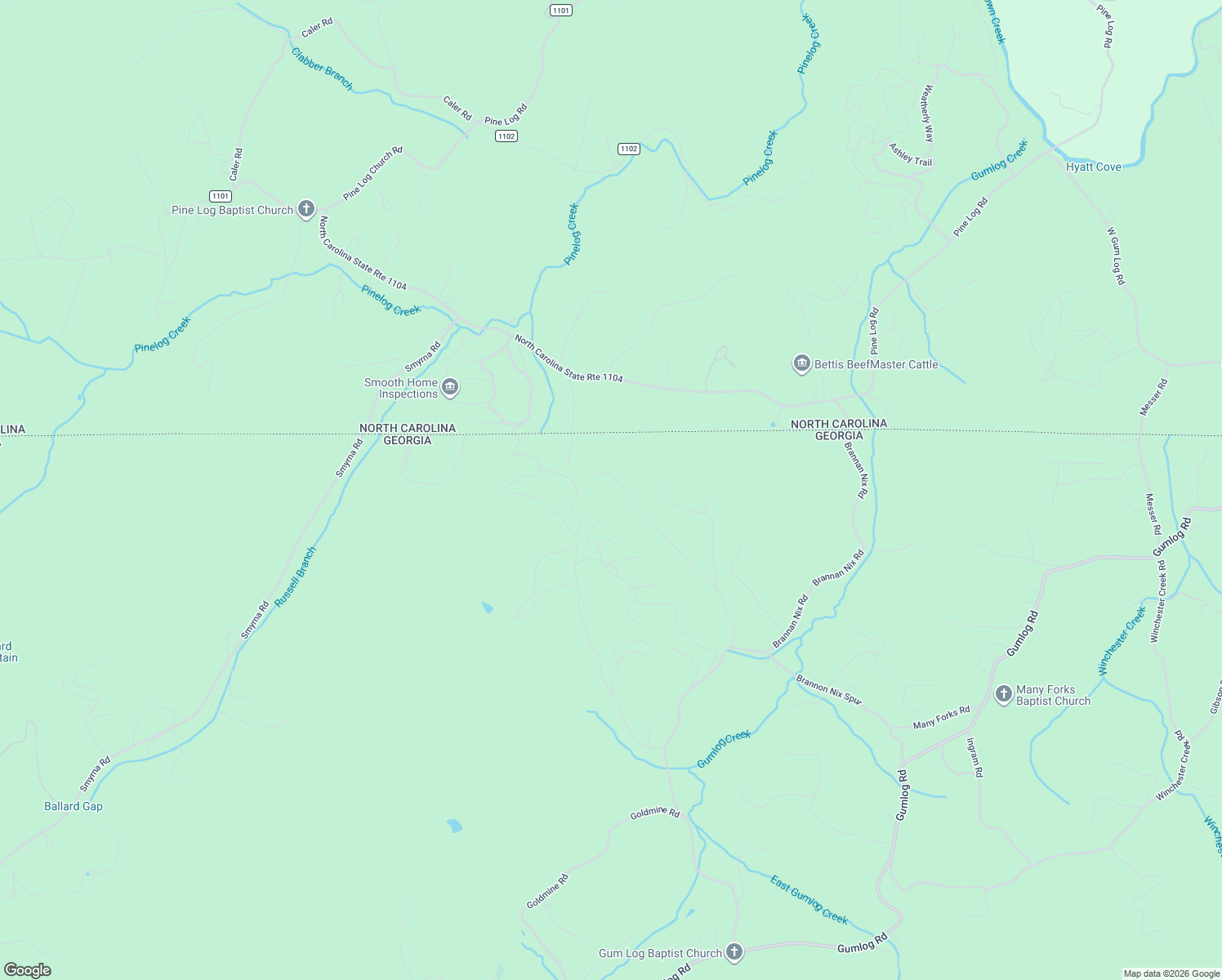 map of restaurants, bars, coffee shops, grocery stores, and more near 629 Ray Drive in Young Harris