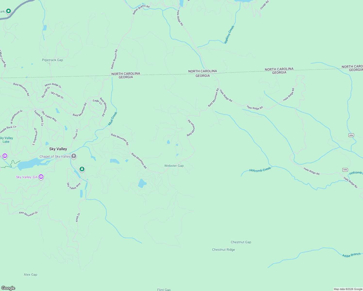 map of restaurants, bars, coffee shops, grocery stores, and more near 486 Scenic Drive in Dillard