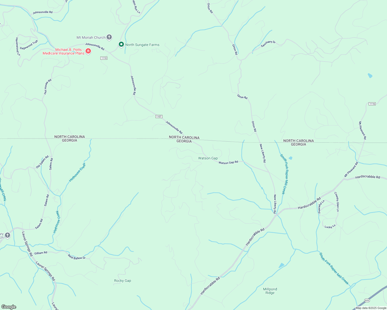 map of restaurants, bars, coffee shops, grocery stores, and more near 469 Mountain High Drive in Mineral Bluff