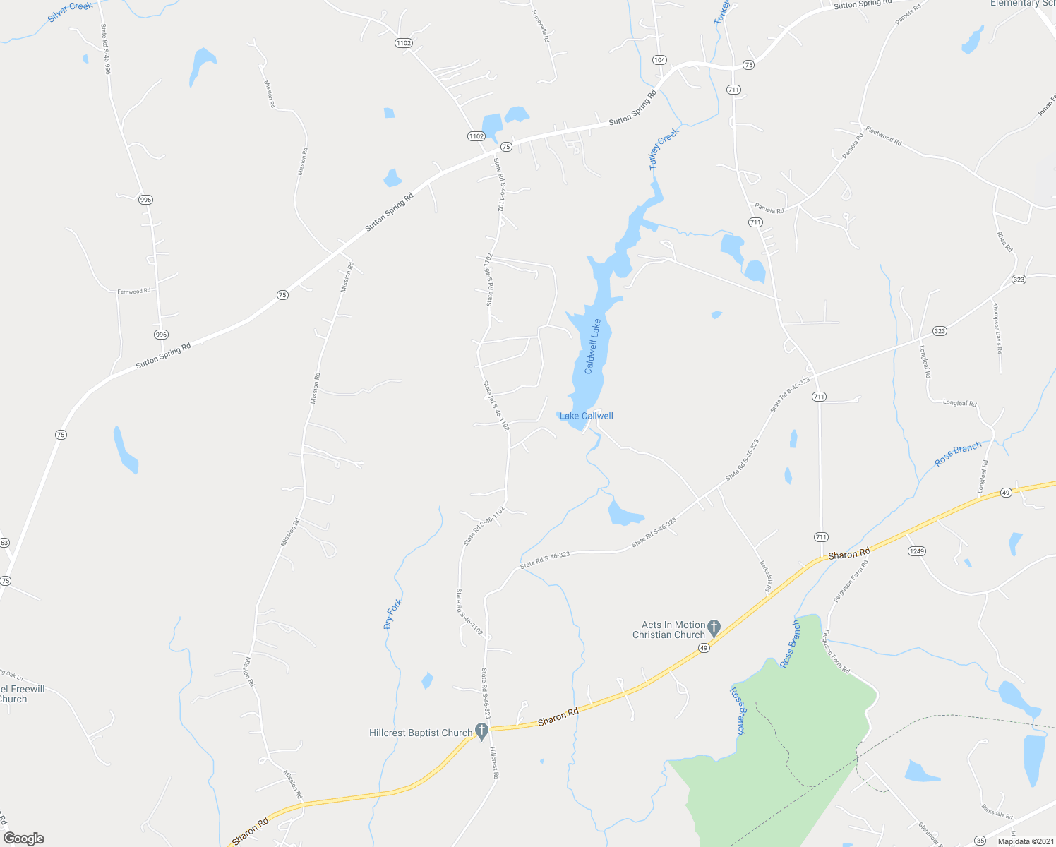 map of restaurants, bars, coffee shops, grocery stores, and more near 1748 State Road S-46-1102 in York