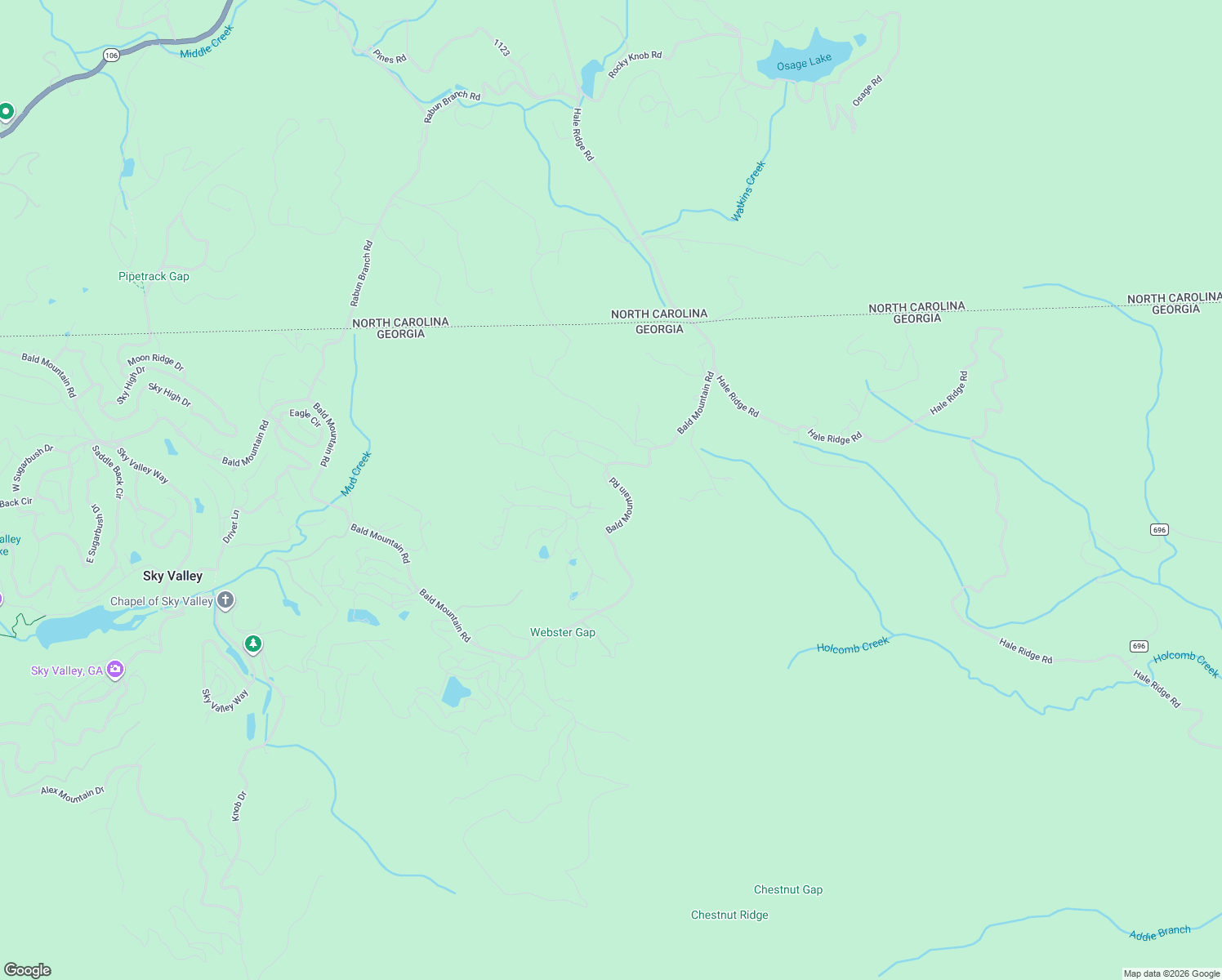 map of restaurants, bars, coffee shops, grocery stores, and more near 486 Scenic Drive in Dillard