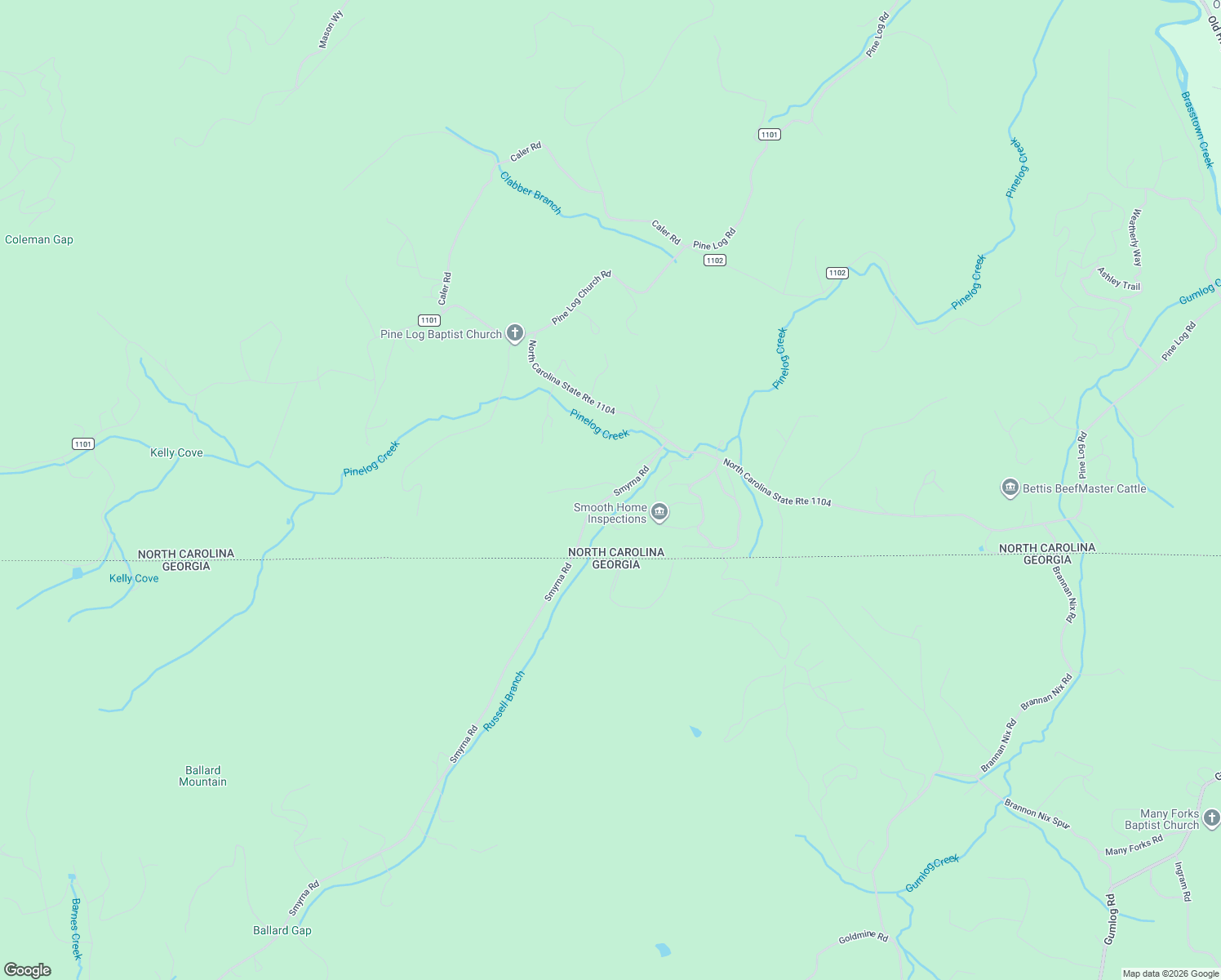 map of restaurants, bars, coffee shops, grocery stores, and more near Ivy Log Road in Clay County
