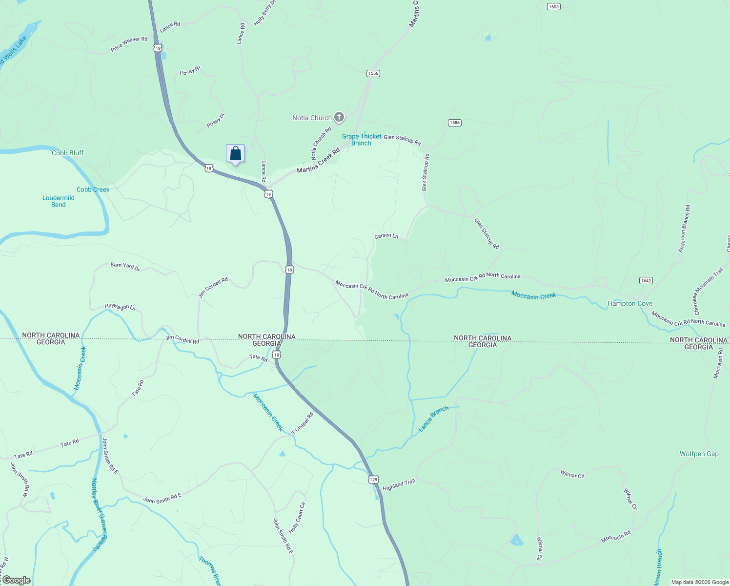 map of restaurants, bars, coffee shops, grocery stores, and more near 9 Wig King Road in Murphy