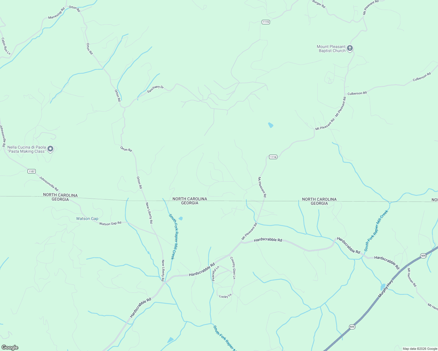 map of restaurants, bars, coffee shops, grocery stores, and more near 61 Stillwater Way in Murphy