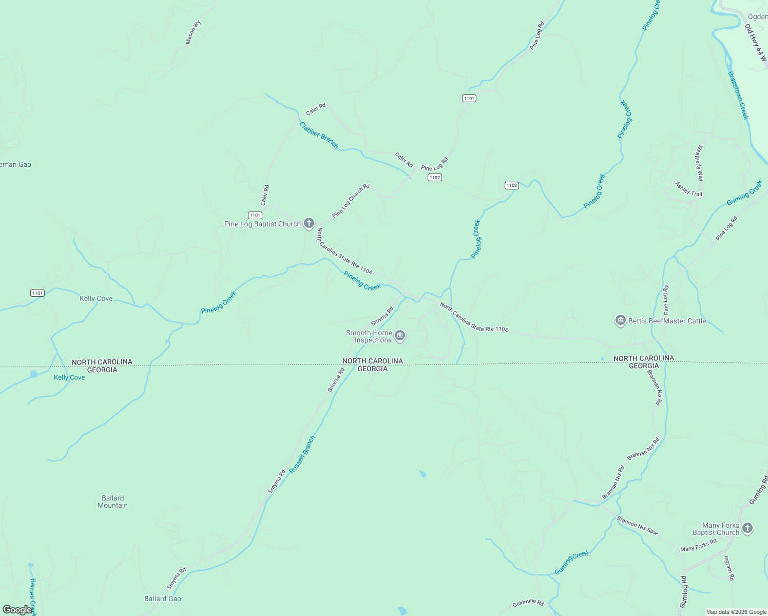 map of restaurants, bars, coffee shops, grocery stores, and more near 18 Ivy Log Road in Warne