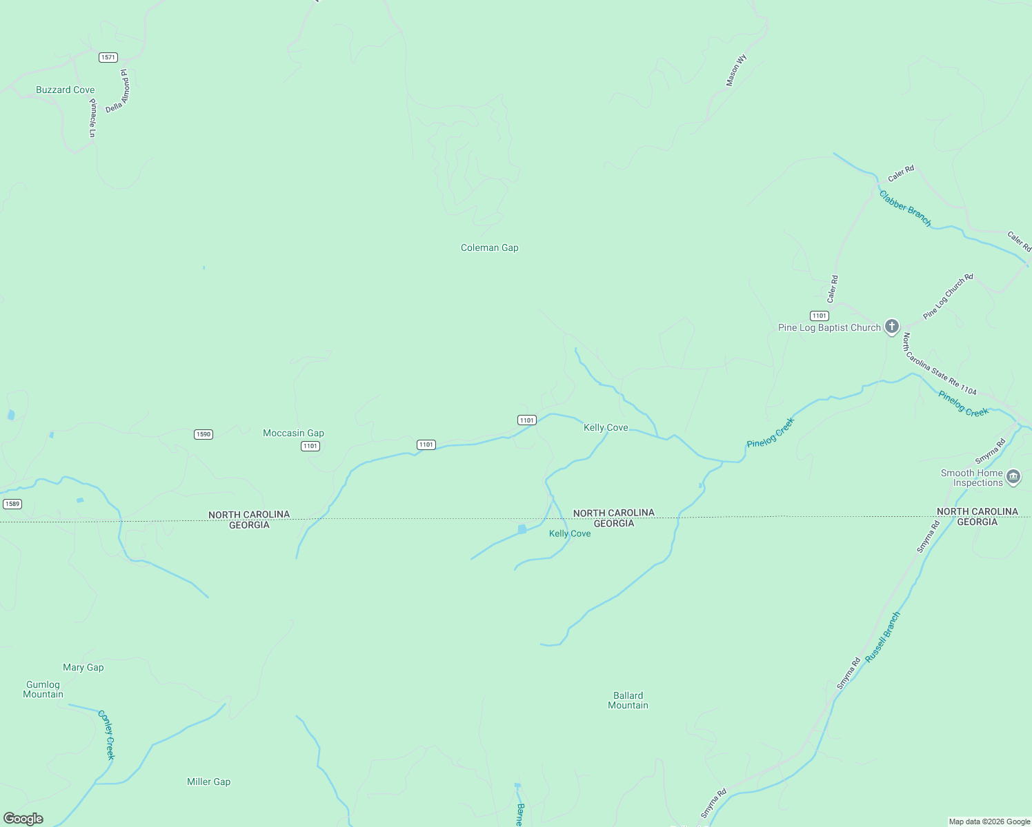 map of restaurants, bars, coffee shops, grocery stores, and more near 1982 Pine Log Church Road in Brasstown