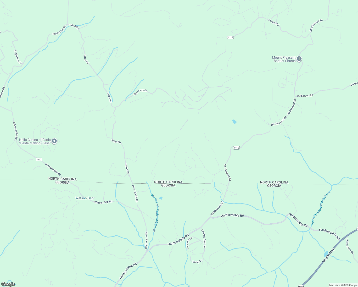 map of restaurants, bars, coffee shops, grocery stores, and more near 798 Timberwood Hills Road in Murphy