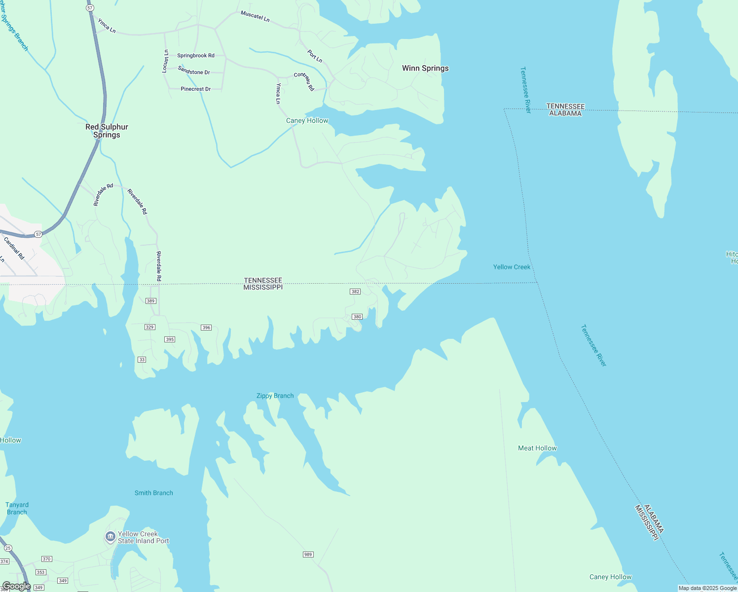 map of restaurants, bars, coffee shops, grocery stores, and more near 330 County Road 380 in Iuka