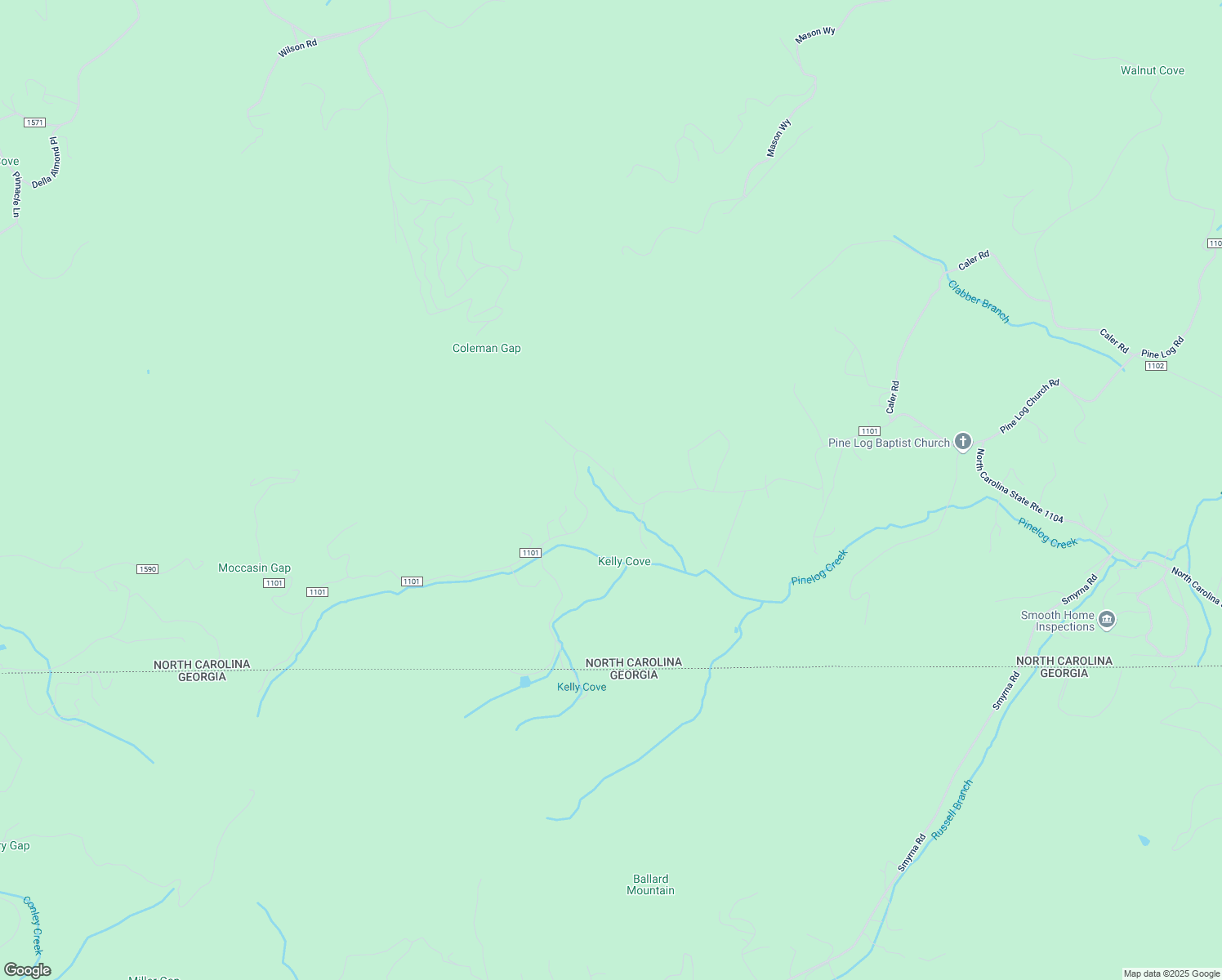 map of restaurants, bars, coffee shops, grocery stores, and more near 1247 Pine Log Church Road in Brasstown
