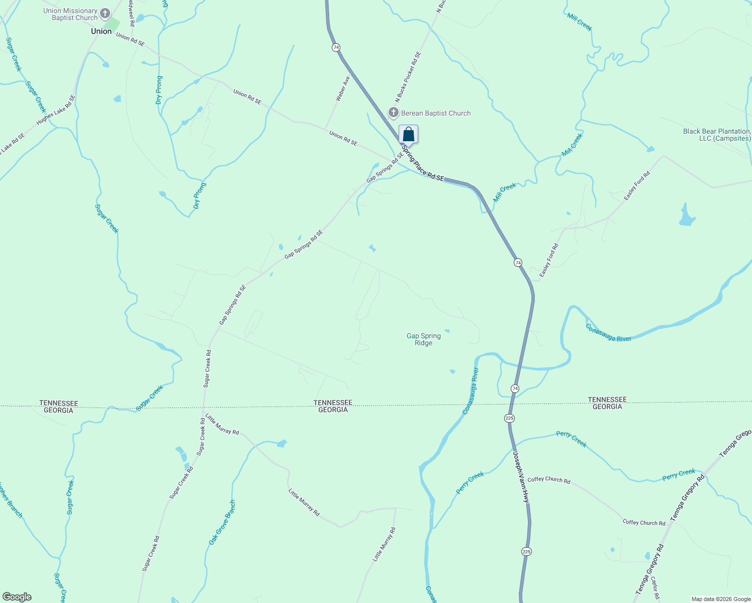 map of restaurants, bars, coffee shops, grocery stores, and more near 332 Harris Road in Old Fort