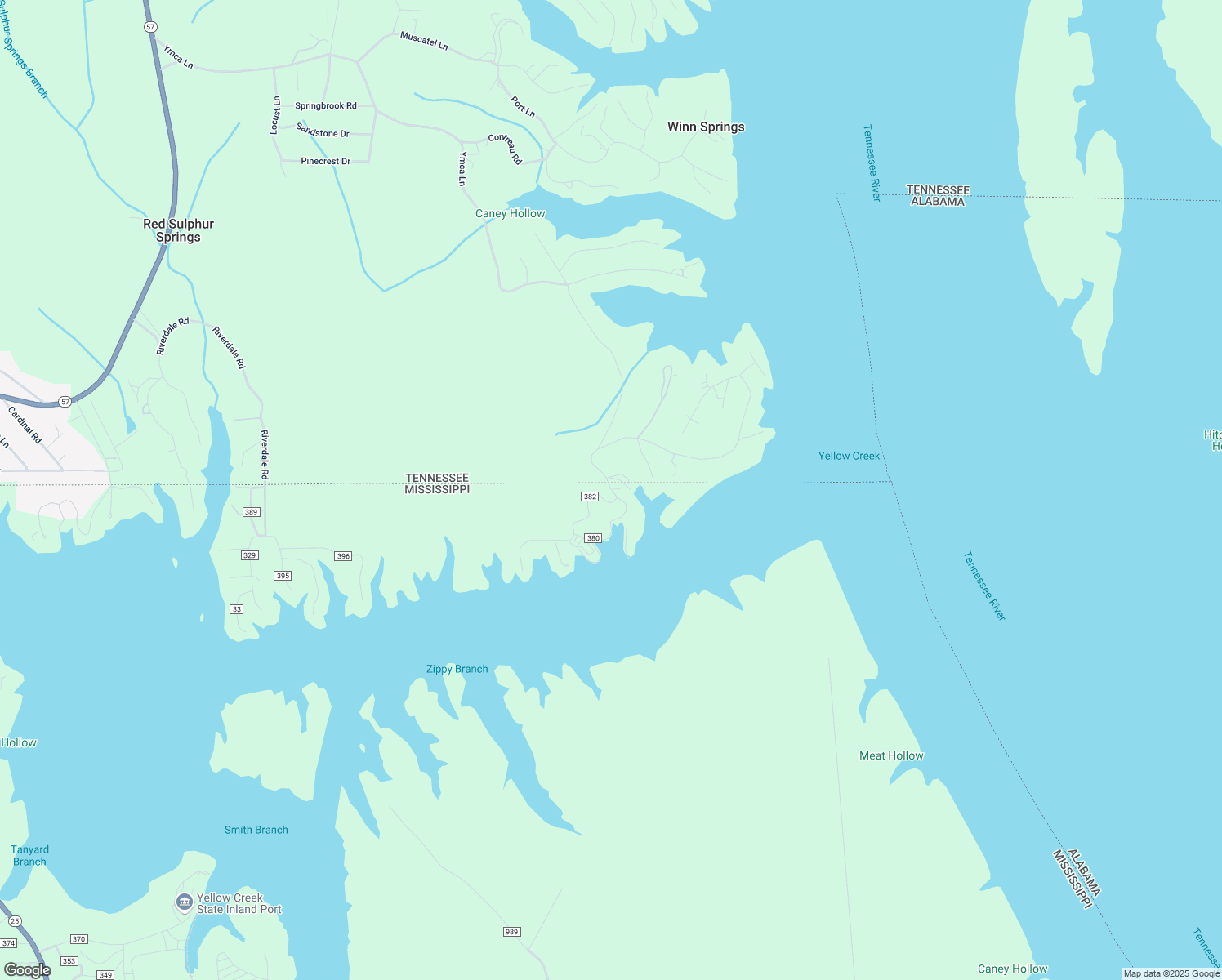 map of restaurants, bars, coffee shops, grocery stores, and more near 330 County Road 380 in Iuka