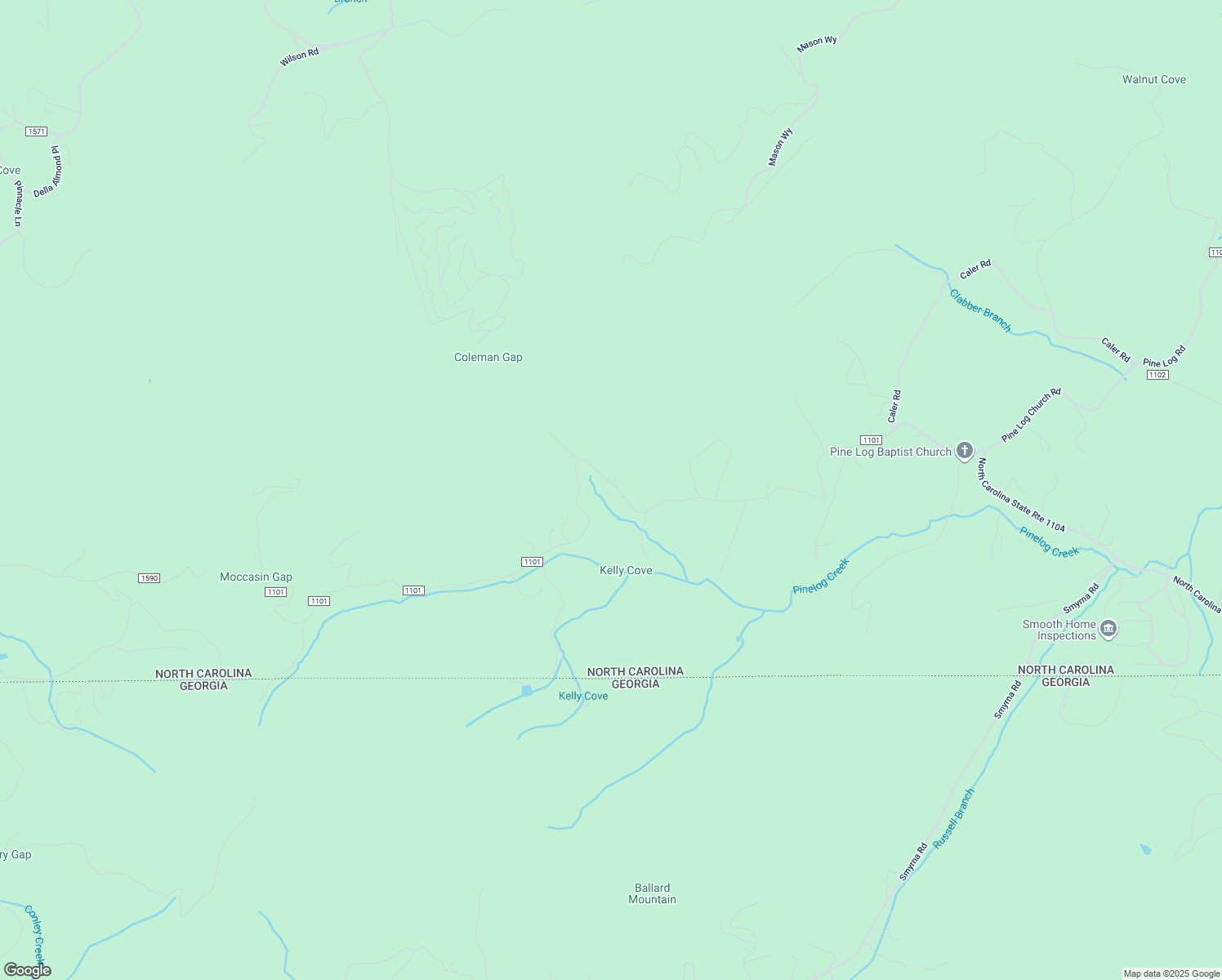 map of restaurants, bars, coffee shops, grocery stores, and more near 1247 Pine Log Church Road in Brasstown