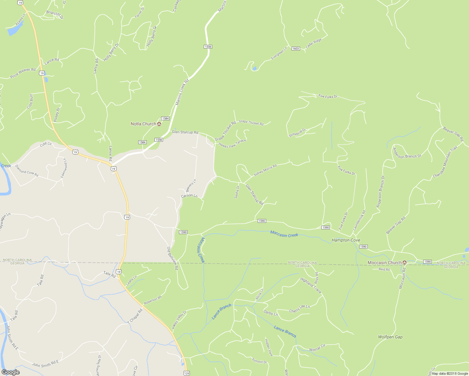 map of restaurants, bars, coffee shops, grocery stores, and more near 34 Sasha Drive in Murphy