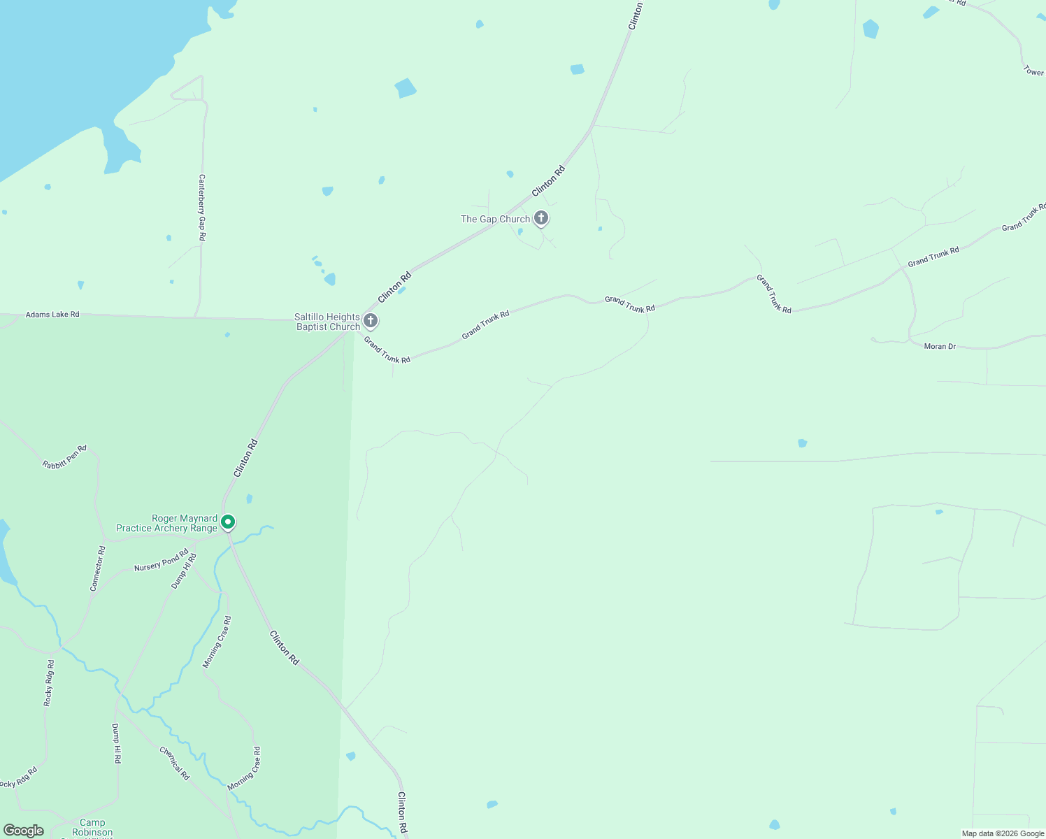map of restaurants, bars, coffee shops, grocery stores, and more near 50 Grand Trunk Road in Conway