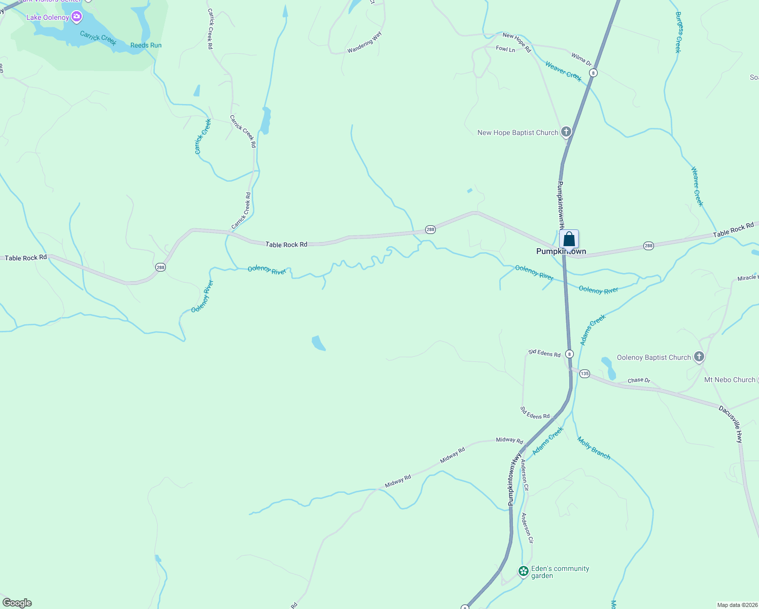 map of restaurants, bars, coffee shops, grocery stores, and more near 1667 Table Rock Road in Pickens
