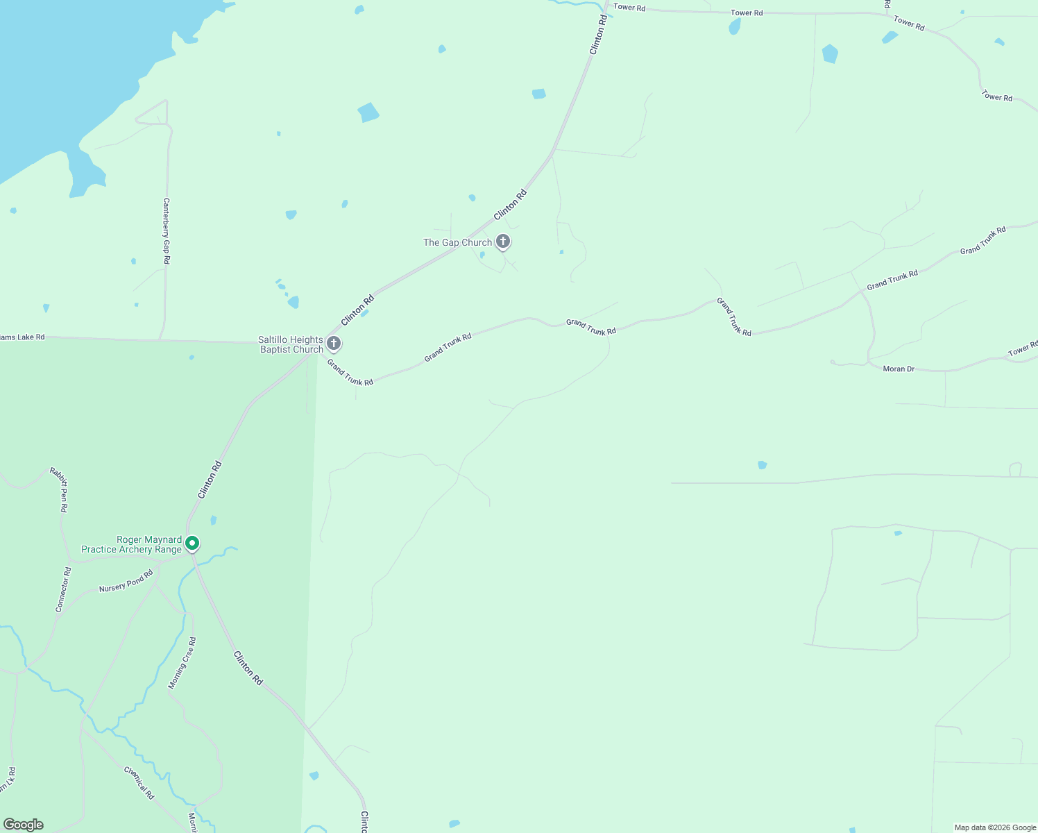 map of restaurants, bars, coffee shops, grocery stores, and more near 70 Grand Trunk Road in Conway