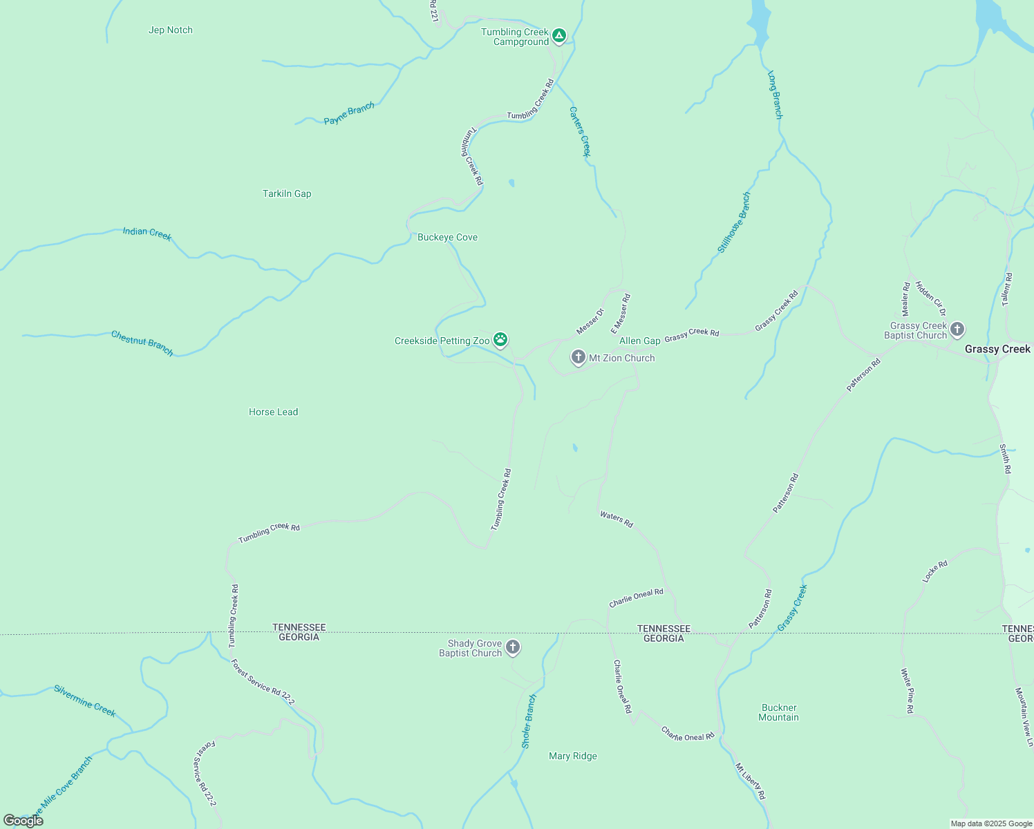 map of restaurants, bars, coffee shops, grocery stores, and more near 842 Tumbling Creek Road in Copperhill