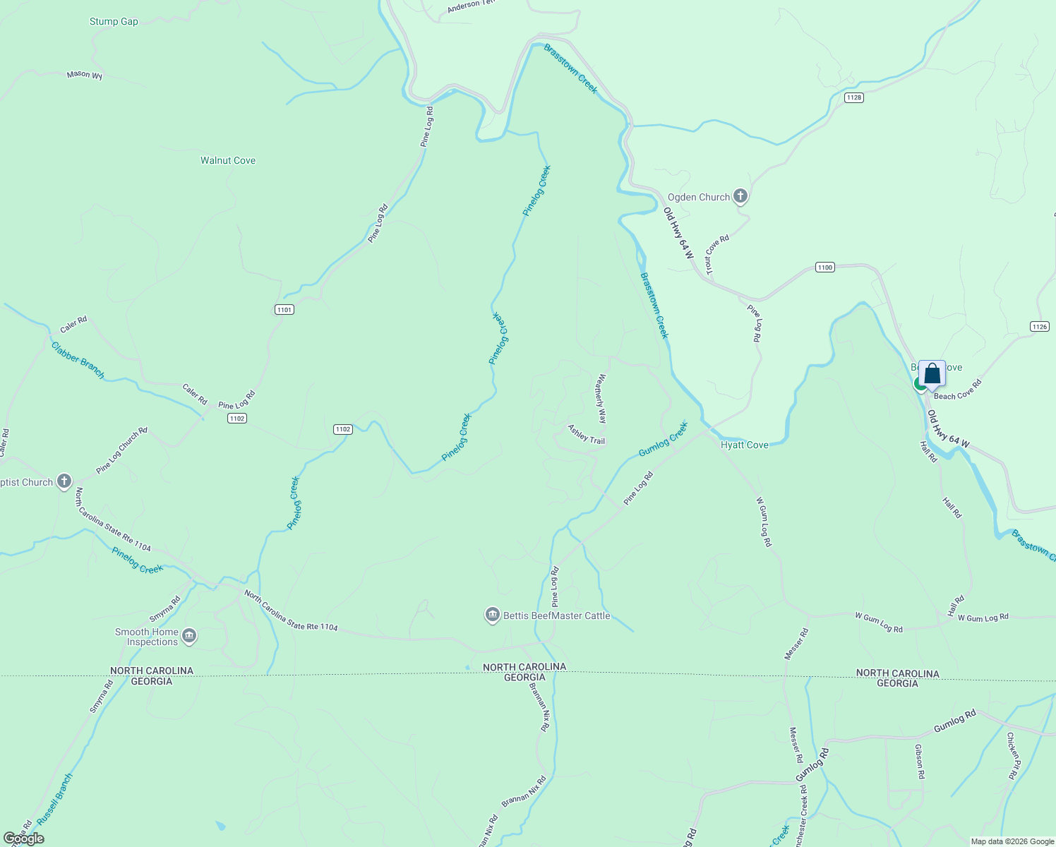 map of restaurants, bars, coffee shops, grocery stores, and more near 329 Willow Ridge in Warne