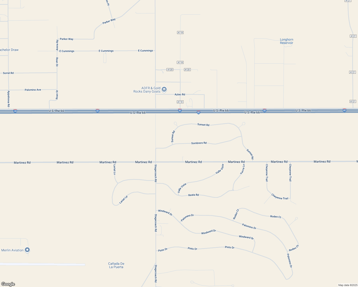map of restaurants, bars, coffee shops, grocery stores, and more near 20 Sombrero Road in Moriarty