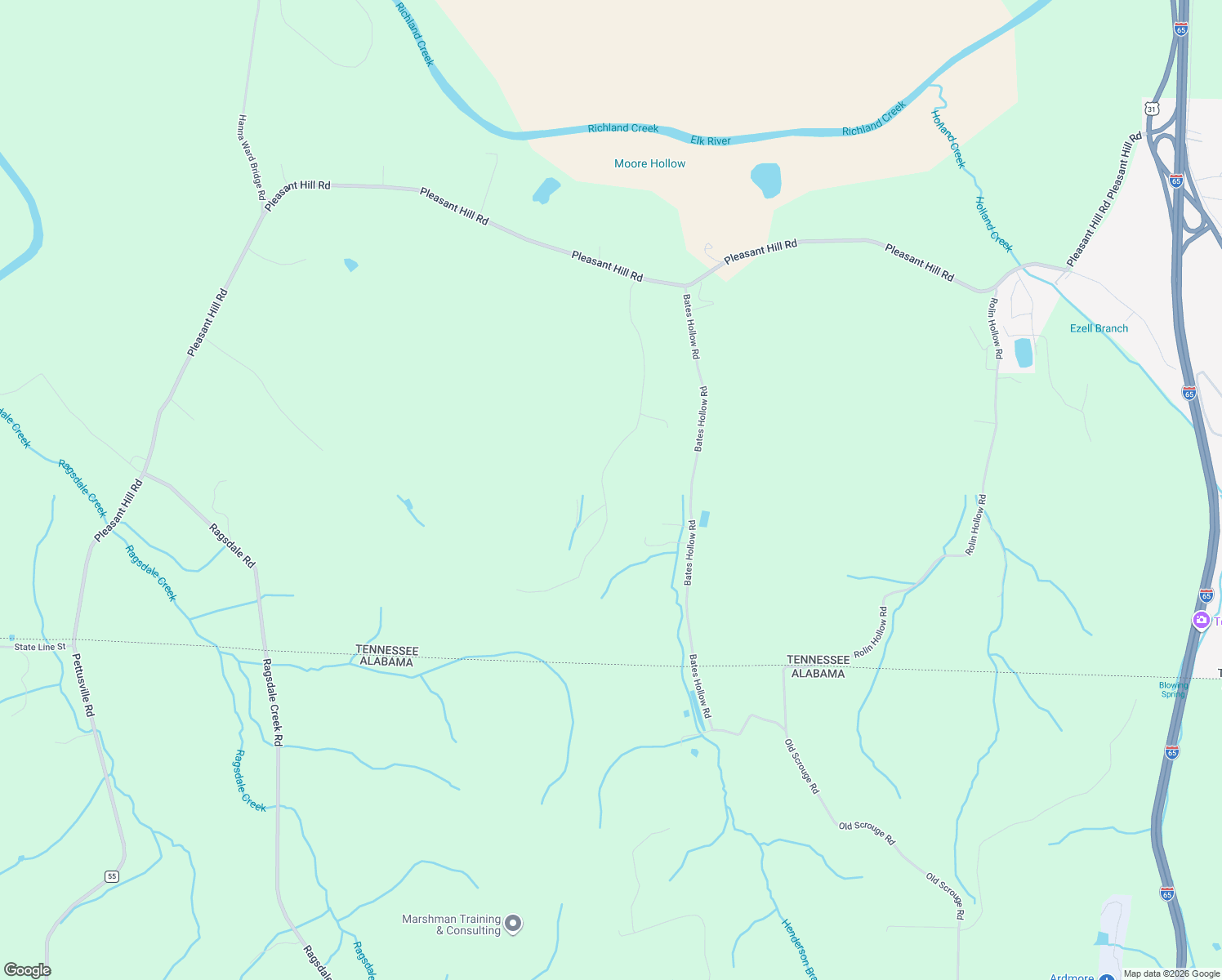 map of restaurants, bars, coffee shops, grocery stores, and more near 1166 Holt Hollow Road in Prospect