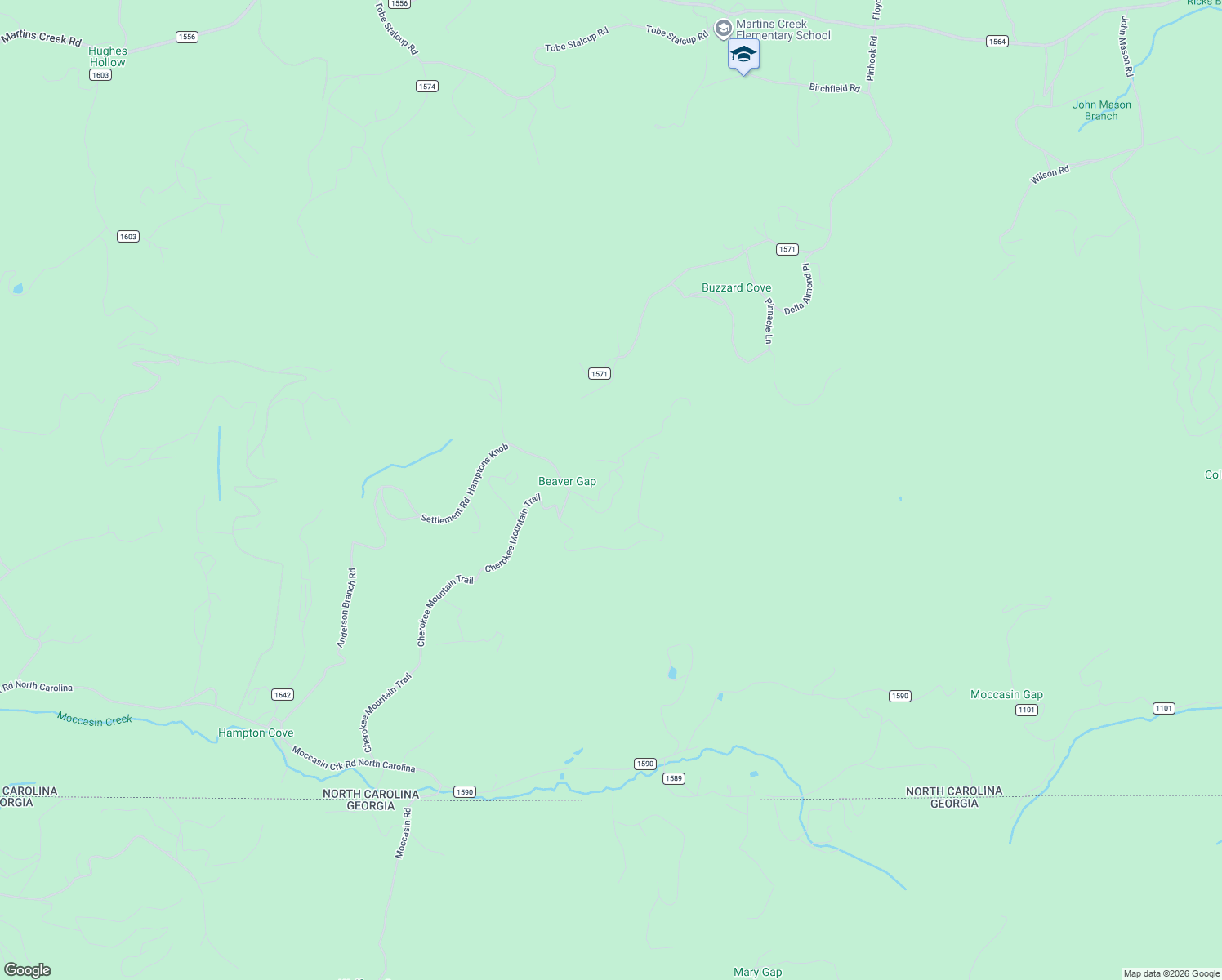 map of restaurants, bars, coffee shops, grocery stores, and more near 177 Tsali Trail in Murphy