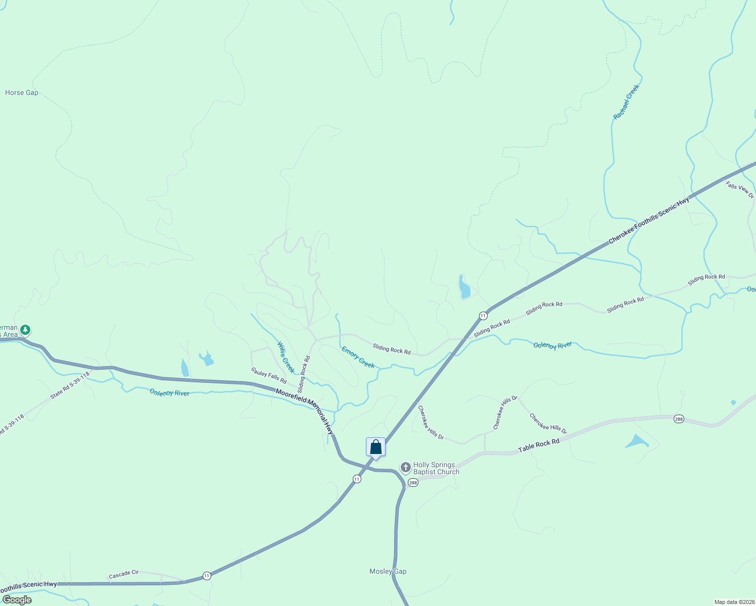 map of restaurants, bars, coffee shops, grocery stores, and more near 209 Falcon Crest Way in Pickens