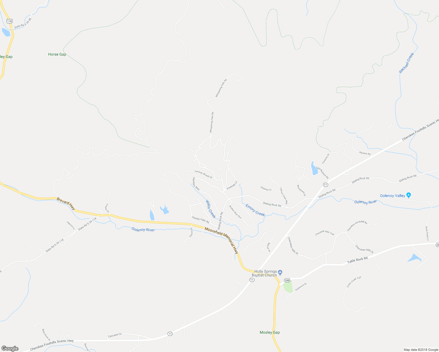 map of restaurants, bars, coffee shops, grocery stores, and more near 107 Fireside Lane in Pickens