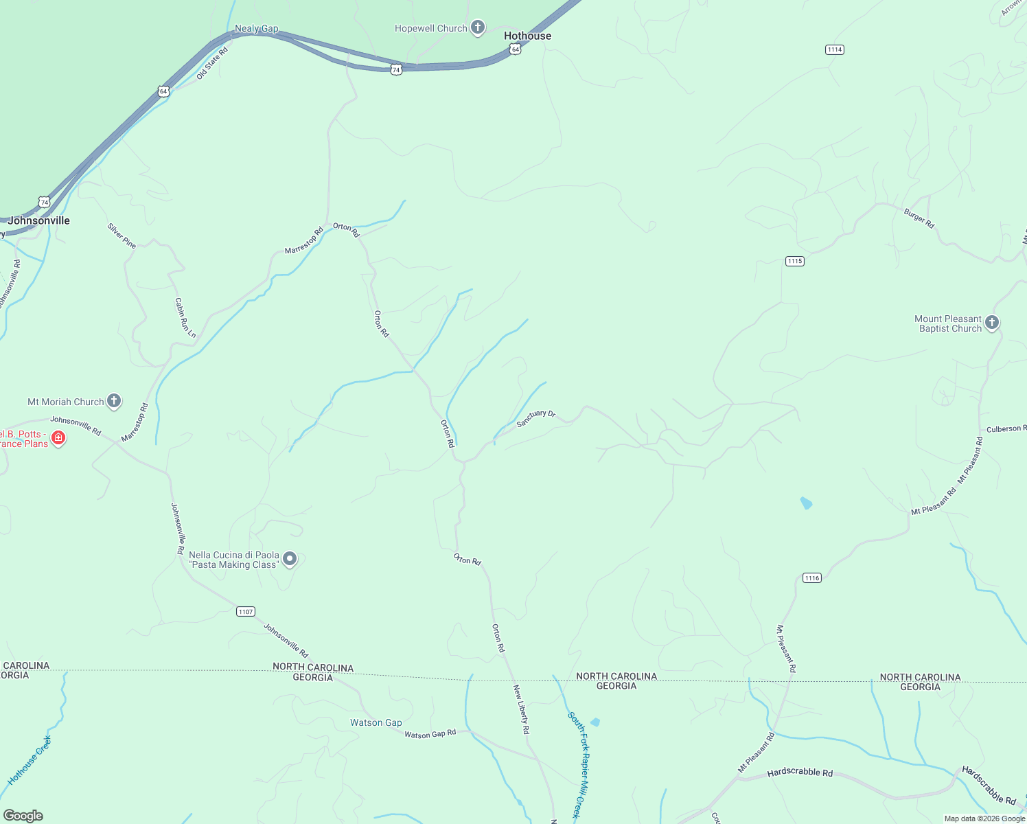 map of restaurants, bars, coffee shops, grocery stores, and more near 164 Sanctuary Drive in Murphy