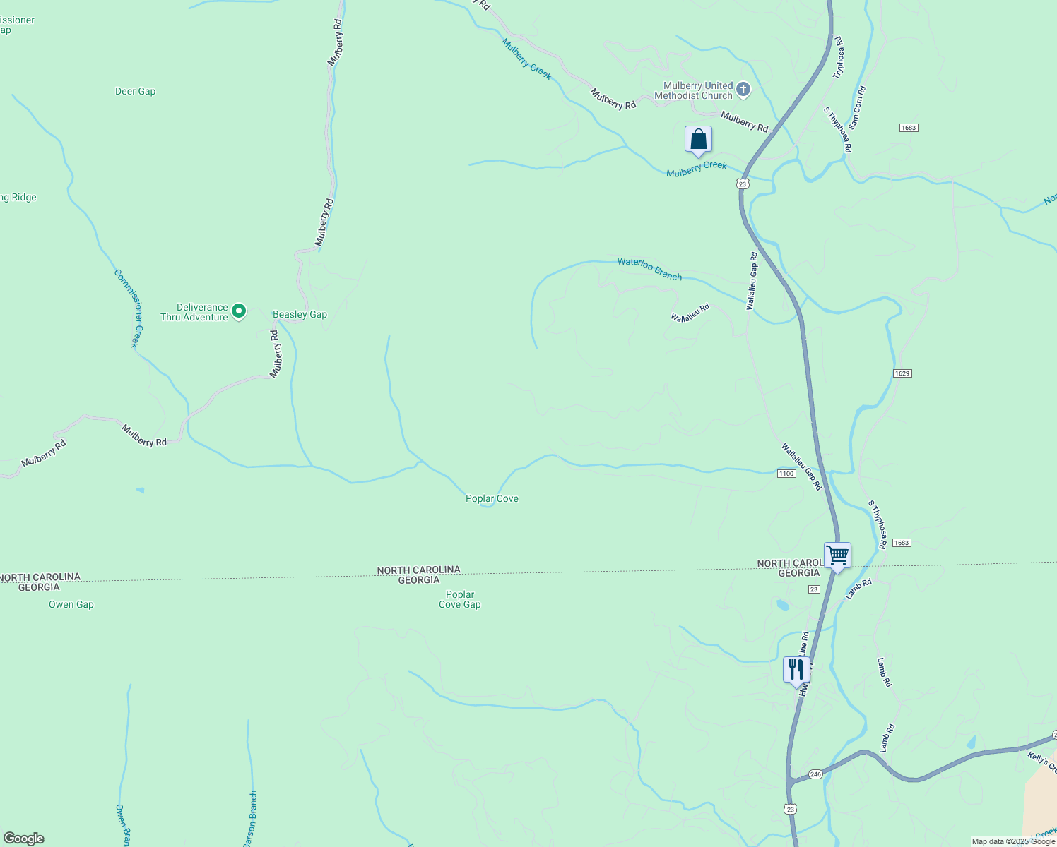 map of restaurants, bars, coffee shops, grocery stores, and more near 860 Davis Road in Otto