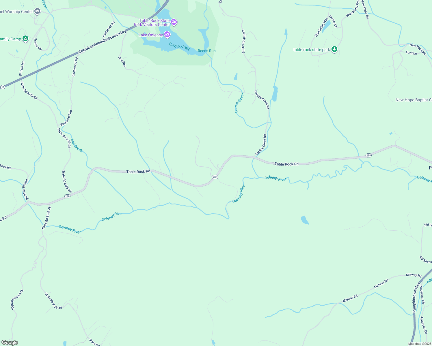 map of restaurants, bars, coffee shops, grocery stores, and more near 2014 Table Rock Road in Pickens
