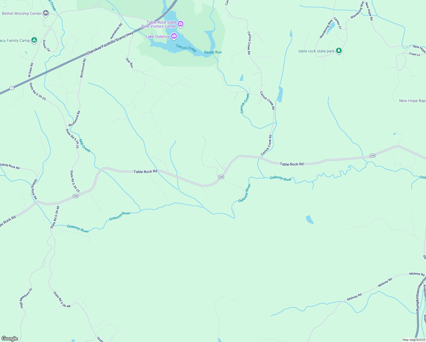 map of restaurants, bars, coffee shops, grocery stores, and more near 2014 Table Rock Road in Pickens