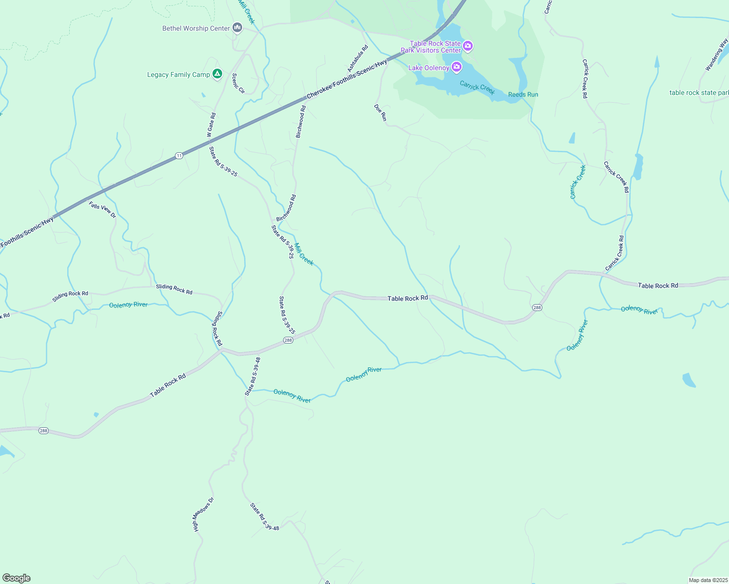 map of restaurants, bars, coffee shops, grocery stores, and more near 2216 Table Rock Road in Pickens