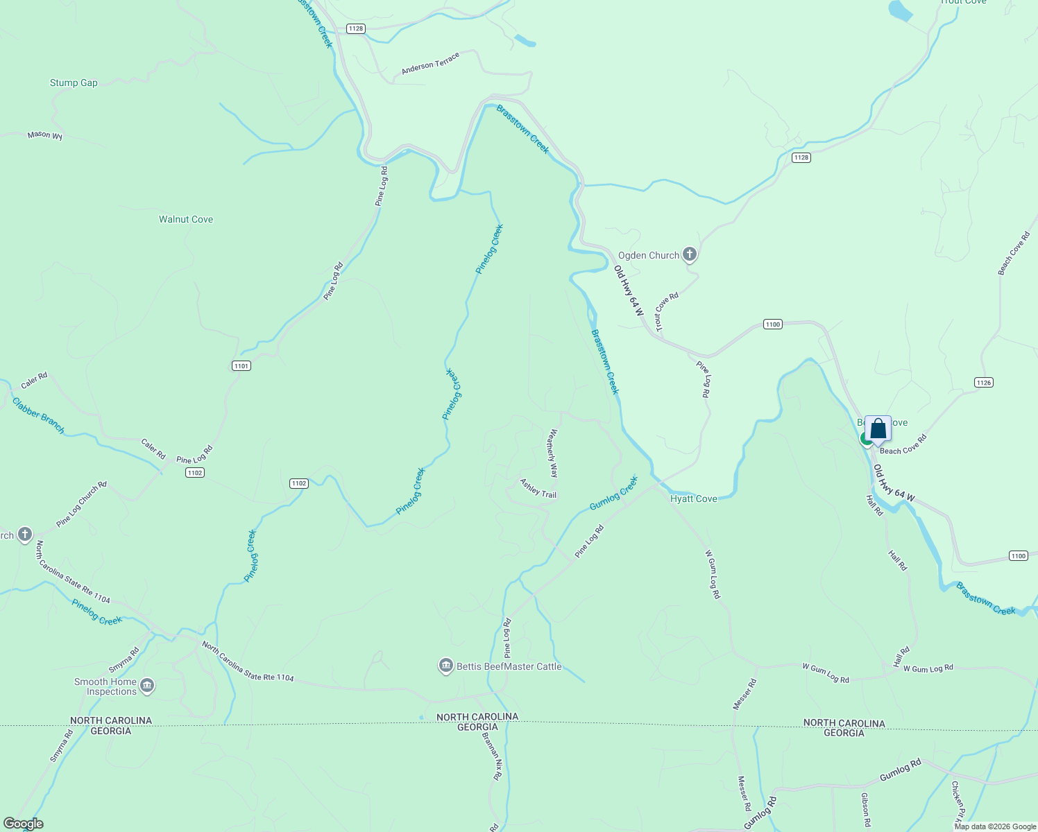 map of restaurants, bars, coffee shops, grocery stores, and more near 329 Willow Ridge Drive in Warne