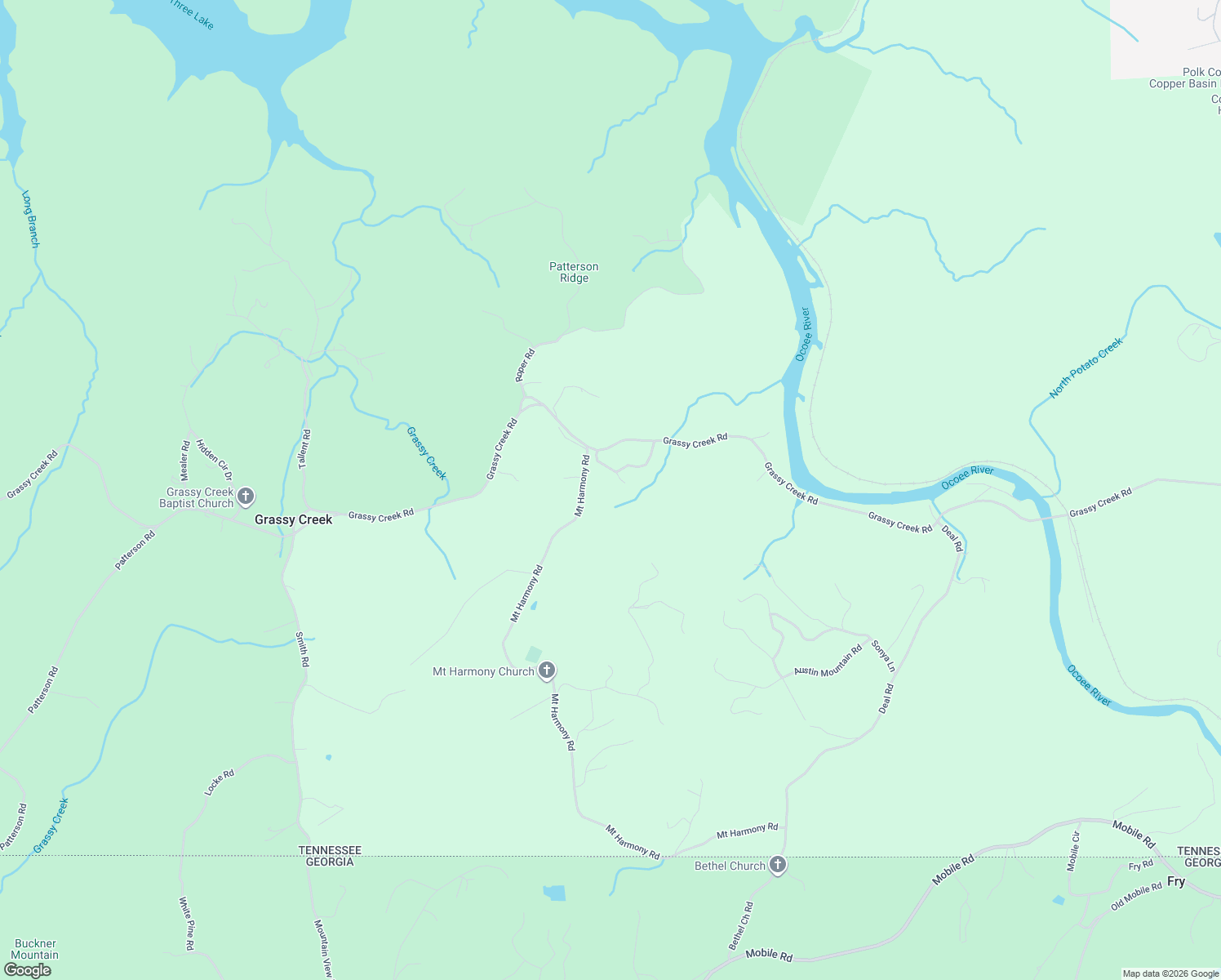 map of restaurants, bars, coffee shops, grocery stores, and more near 130 Godfrey Rd in Copperhill