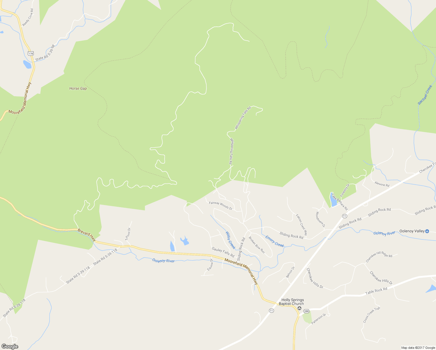 map of restaurants, bars, coffee shops, grocery stores, and more near 805 Whispering Falls Road in Pickens