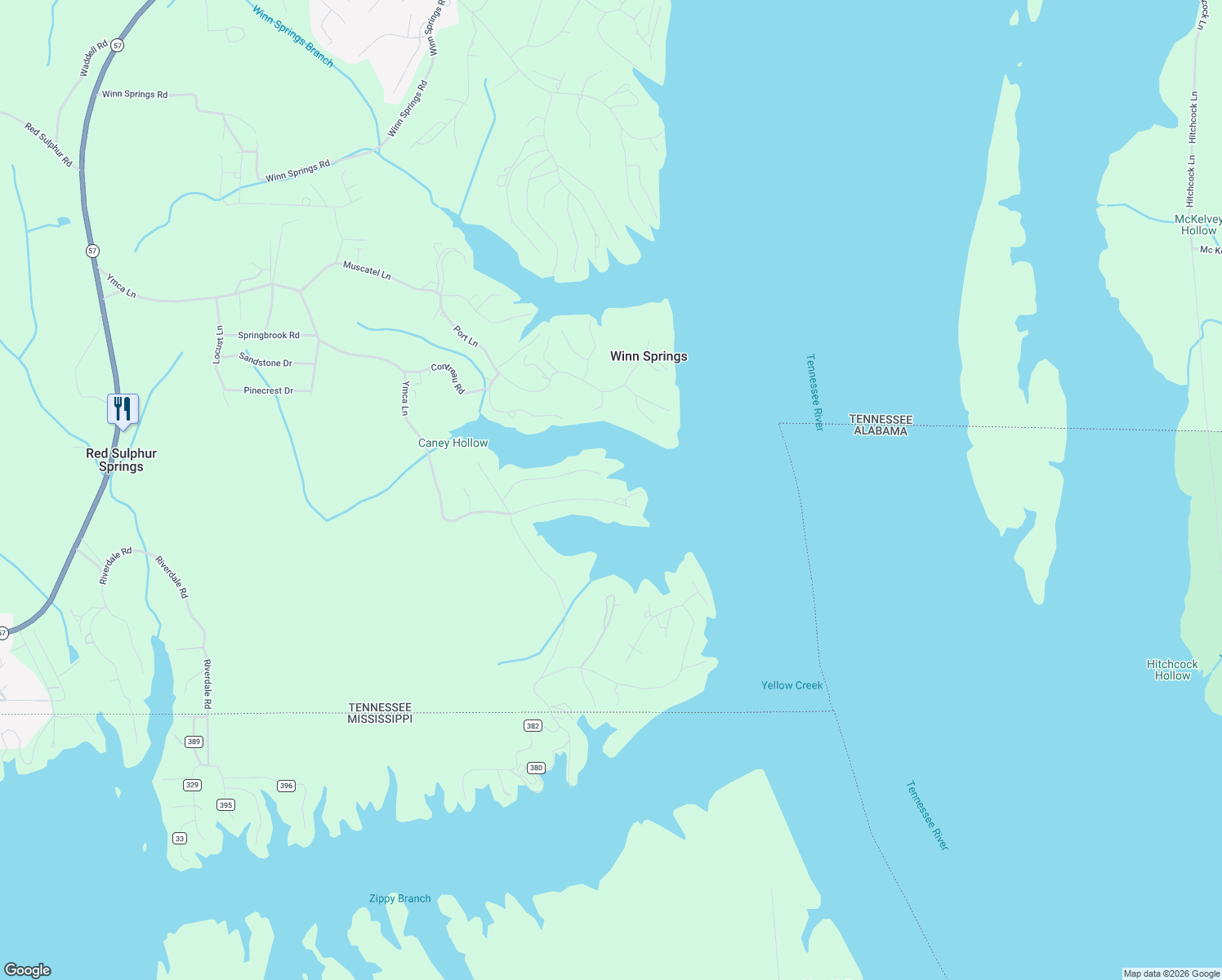 map of restaurants, bars, coffee shops, grocery stores, and more near 2025 Ymca Lane in Counce