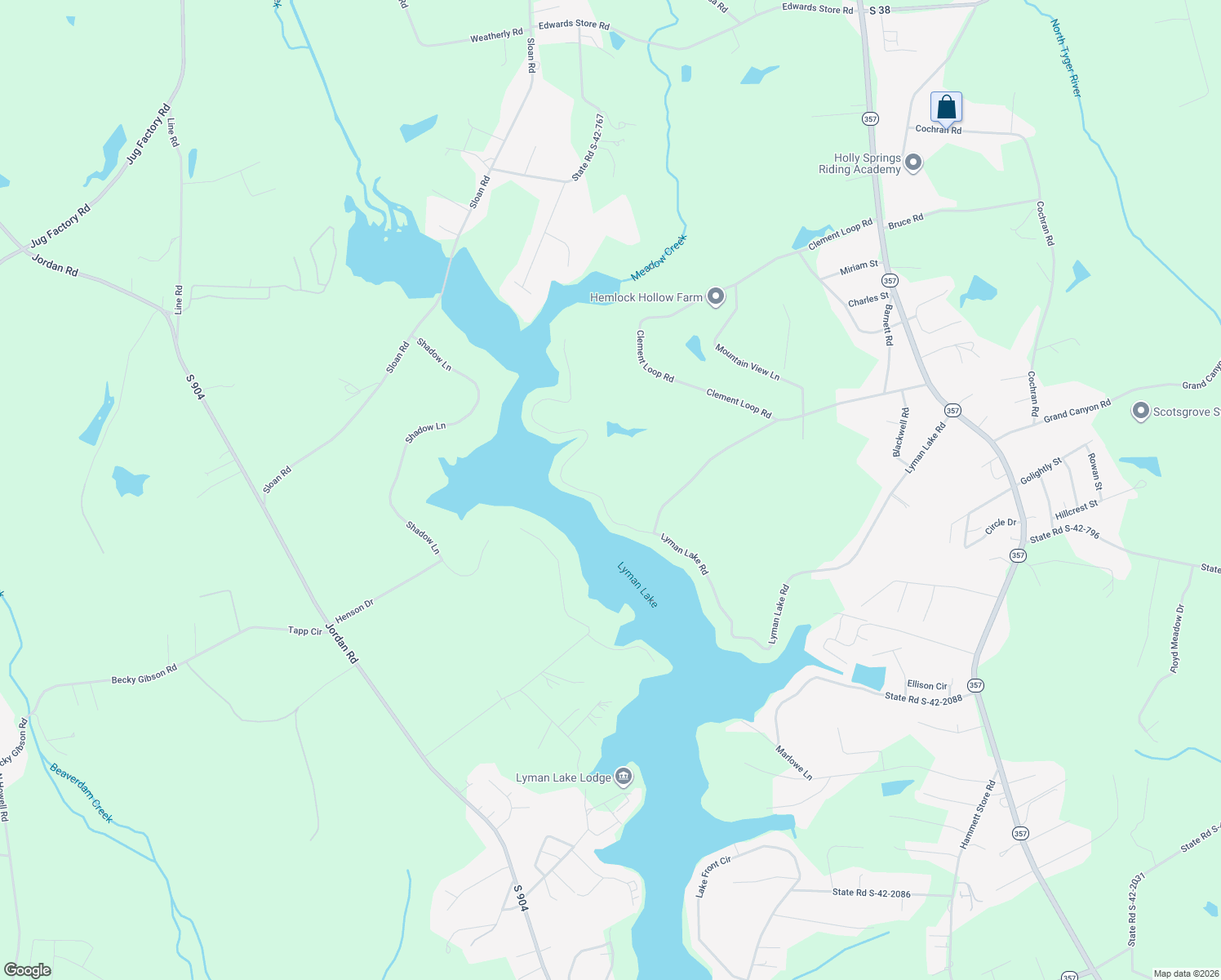 map of restaurants, bars, coffee shops, grocery stores, and more near 349 Lyman Lake Road in Lyman