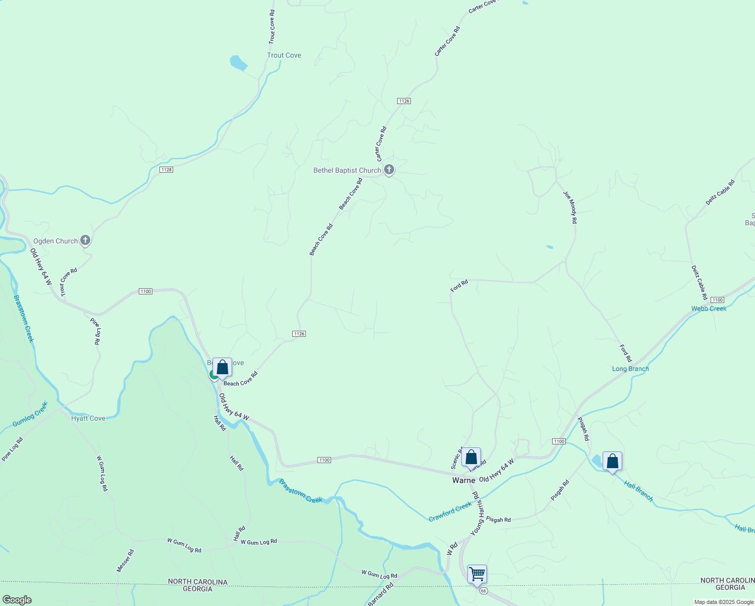 map of restaurants, bars, coffee shops, grocery stores, and more near in Warne