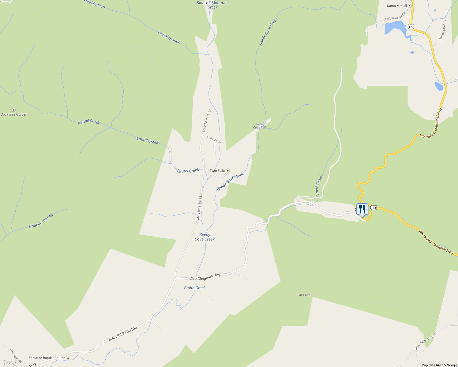 map of restaurants, bars, coffee shops, grocery stores, and more near 117 Holcombe Hollow in Sunset