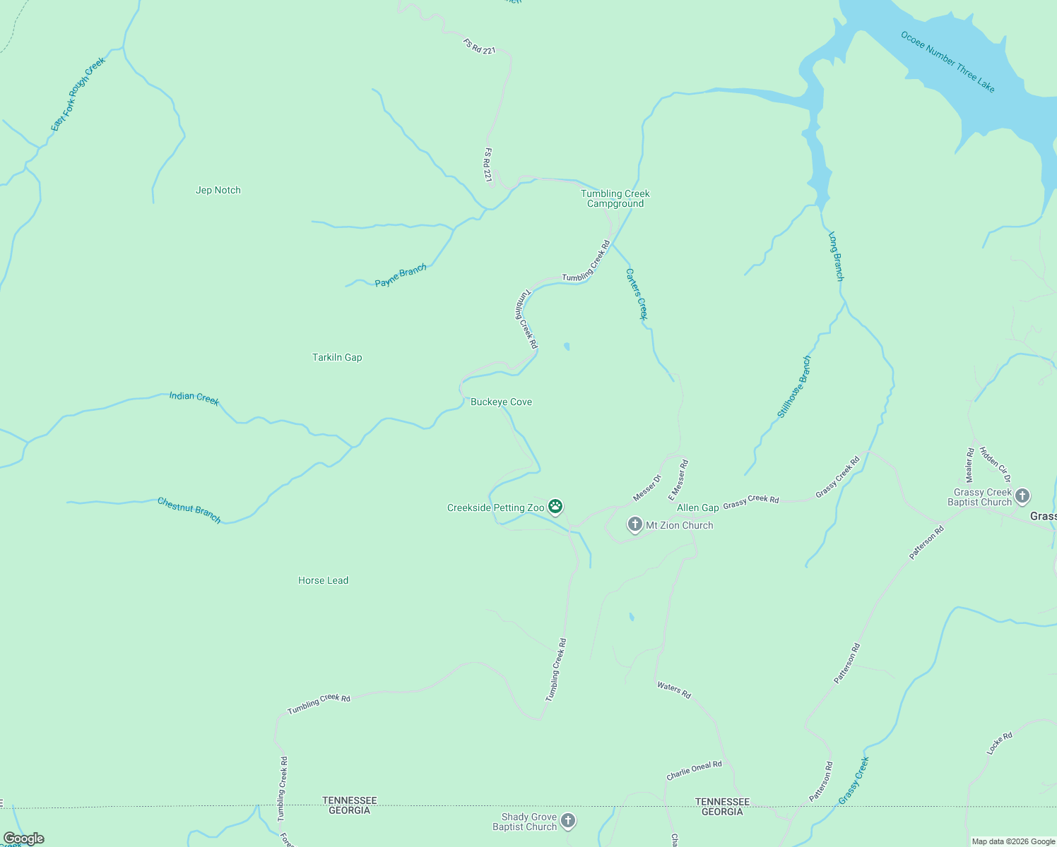map of restaurants, bars, coffee shops, grocery stores, and more near 1218 Tumbling Creek Road in Copperhill