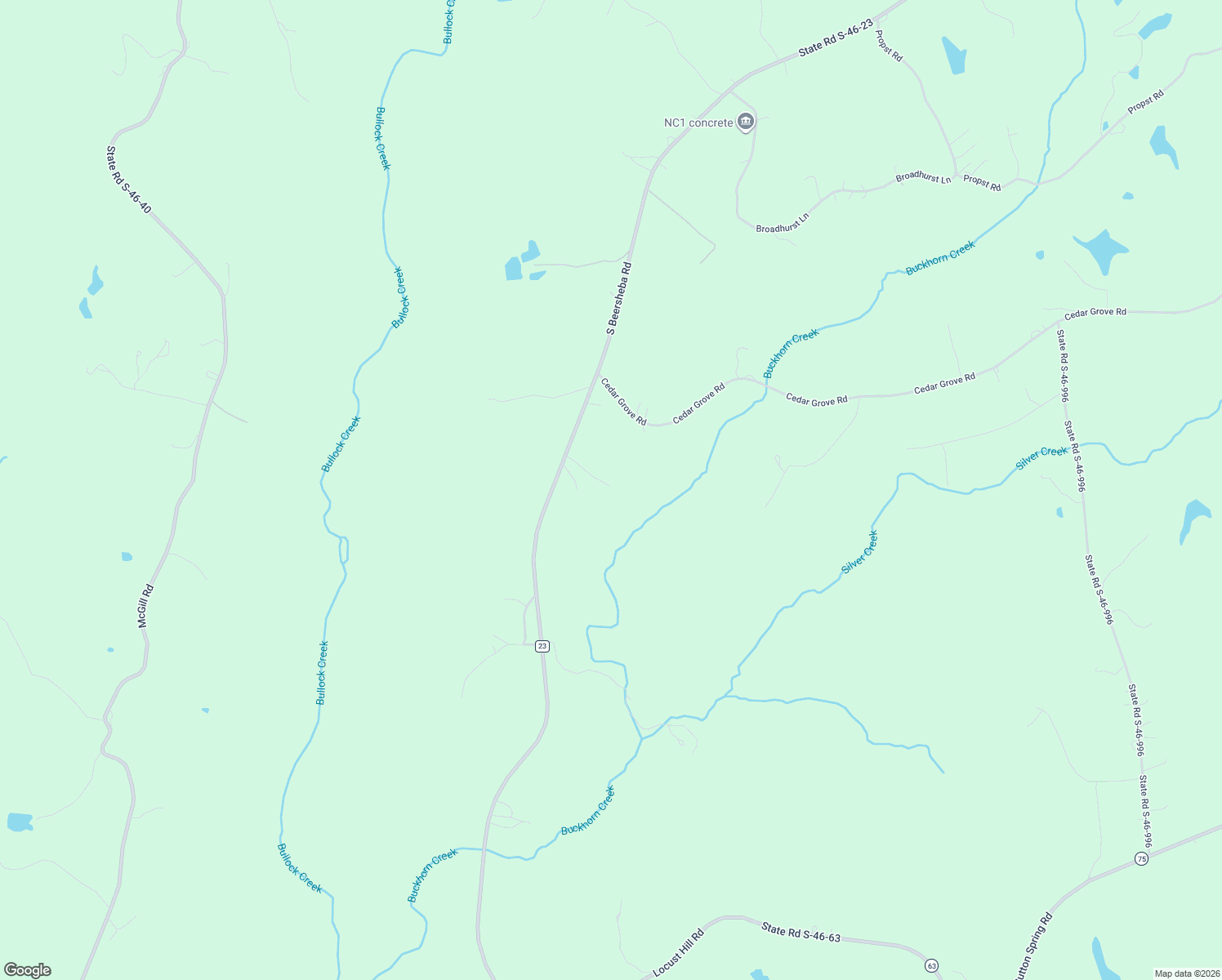 map of restaurants, bars, coffee shops, grocery stores, and more near 1242 South Beersheba Road in Clover